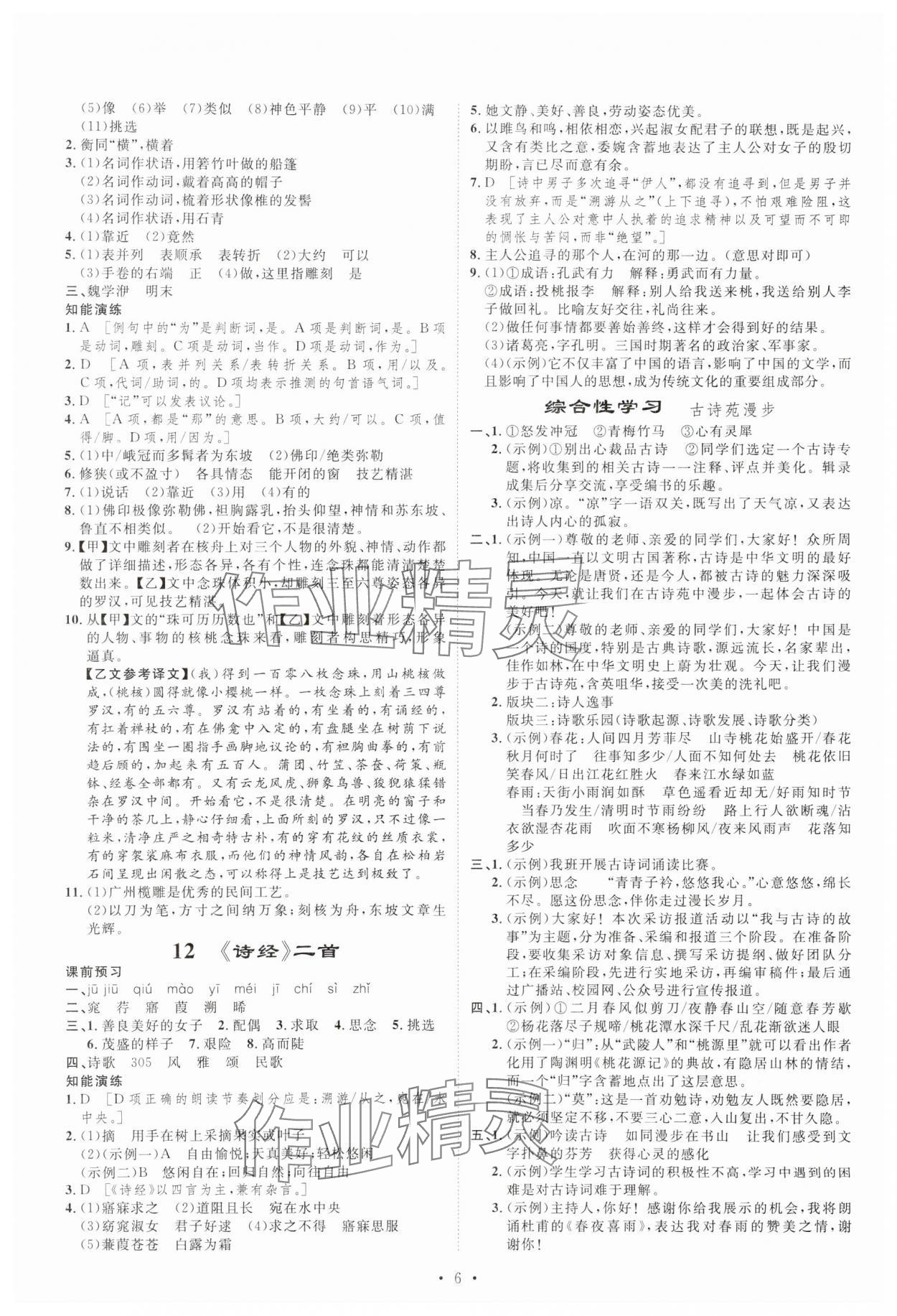 2025年課堂導(dǎo)學(xué)八年級(jí)語(yǔ)文下冊(cè)人教版 第6頁(yè)
