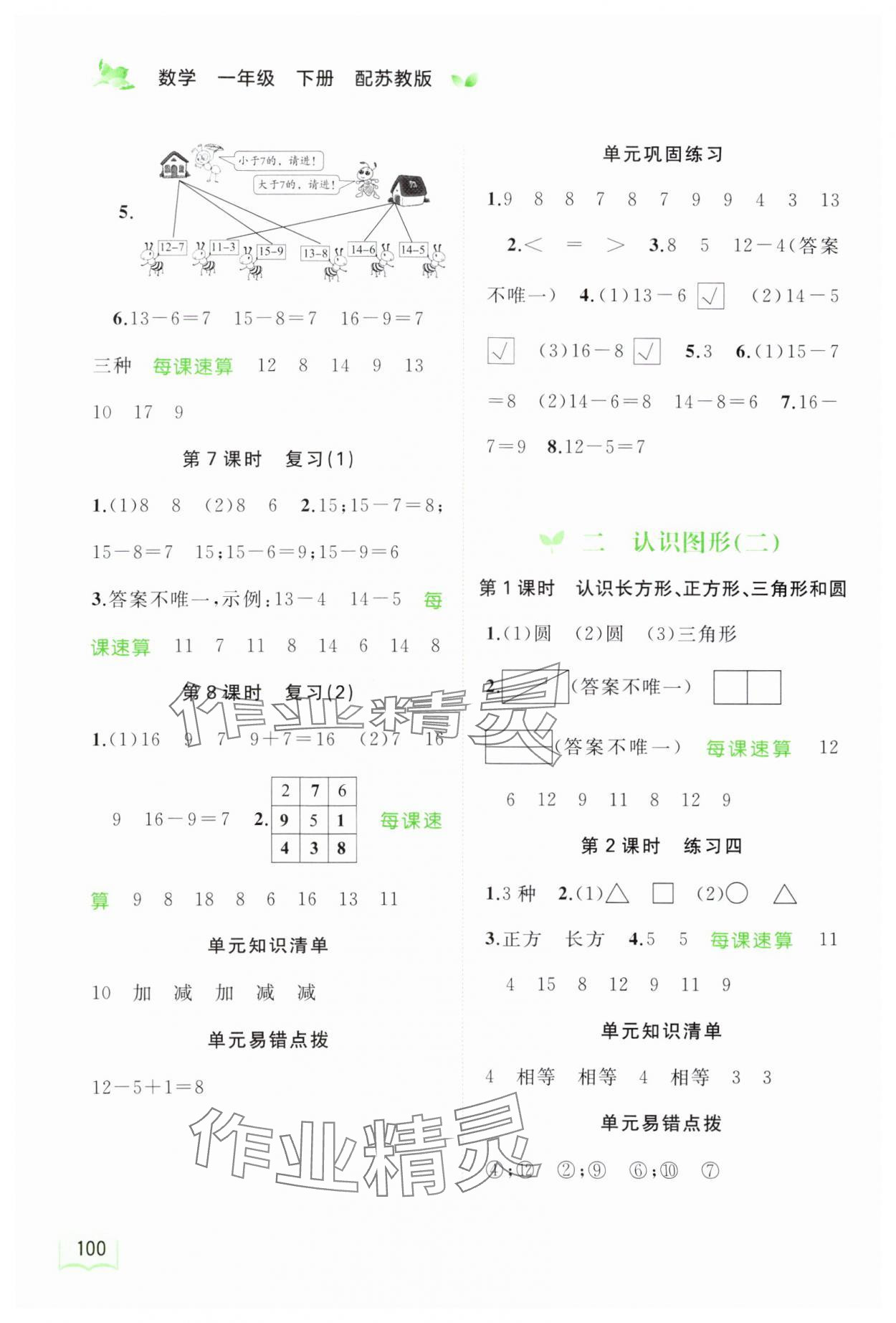 2024年新課程學(xué)習(xí)與測(cè)評(píng)同步學(xué)習(xí)一年級(jí)數(shù)學(xué)下冊(cè)蘇教版 第2頁(yè)