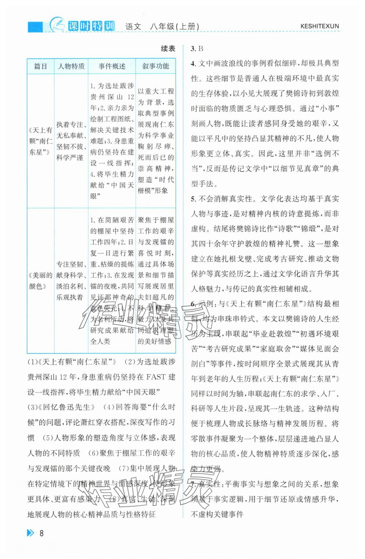 2025年課時(shí)特訓(xùn)八年級(jí)語(yǔ)文上冊(cè)人教版&nbsp;第8頁(yè)