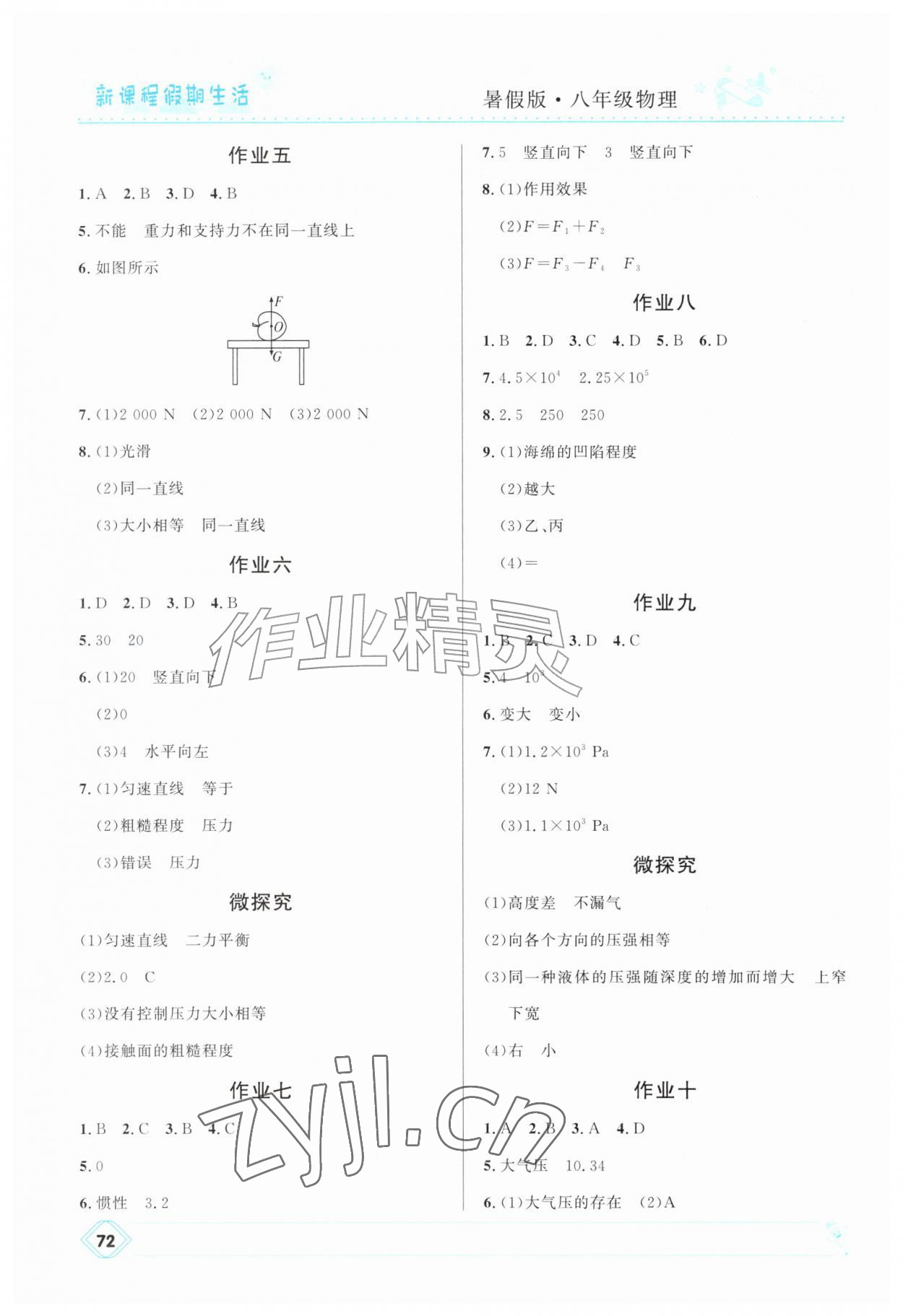 2026年新课程假期生活八年级物理&nbsp;第2页