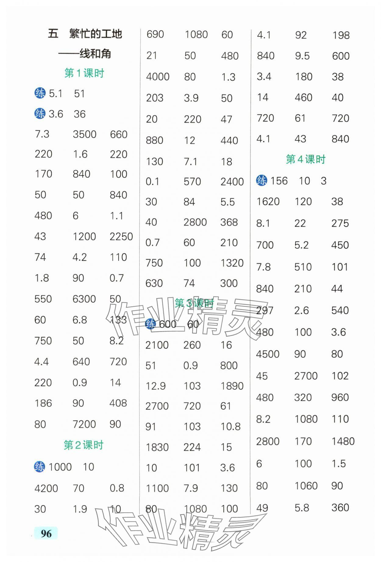 2025年小學學霸口算三年級數(shù)學下冊青島版五四制 參考答案第6頁