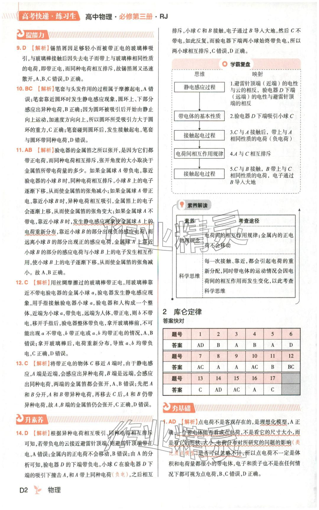 2025年练习生高中物理必修第三册人教版 第2页