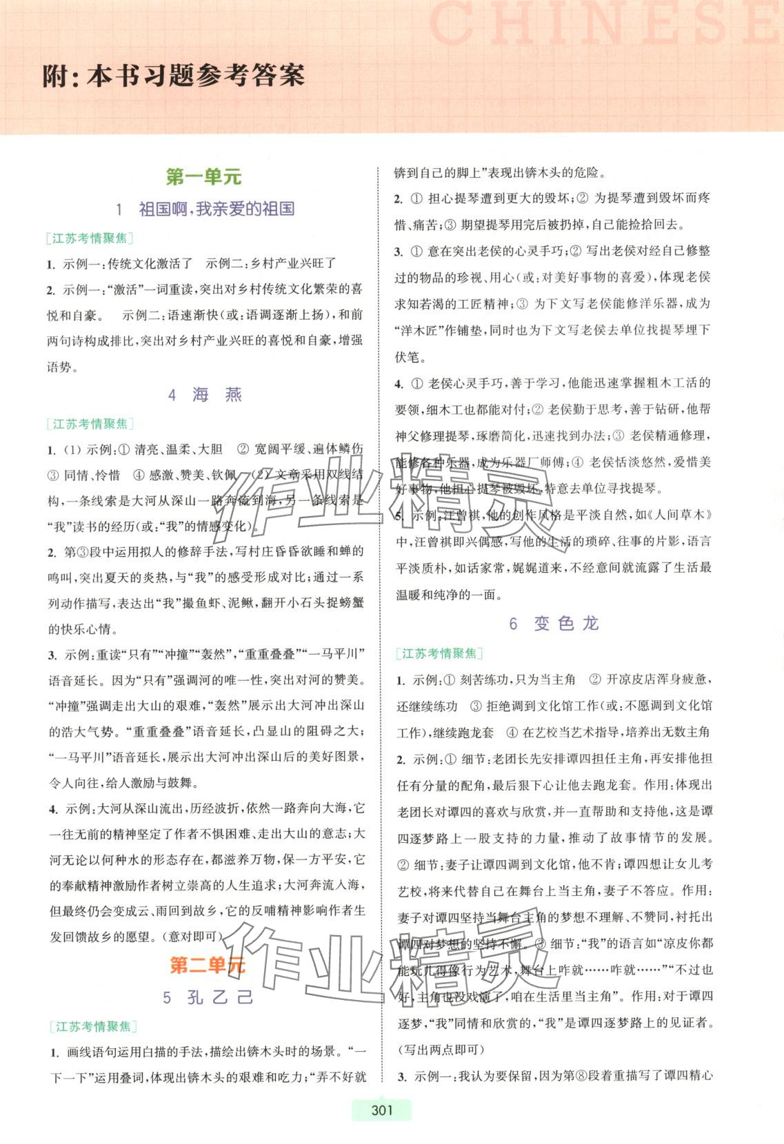 2025年通城學典非常課課通九年級語文下冊人教版江蘇專版 第1頁