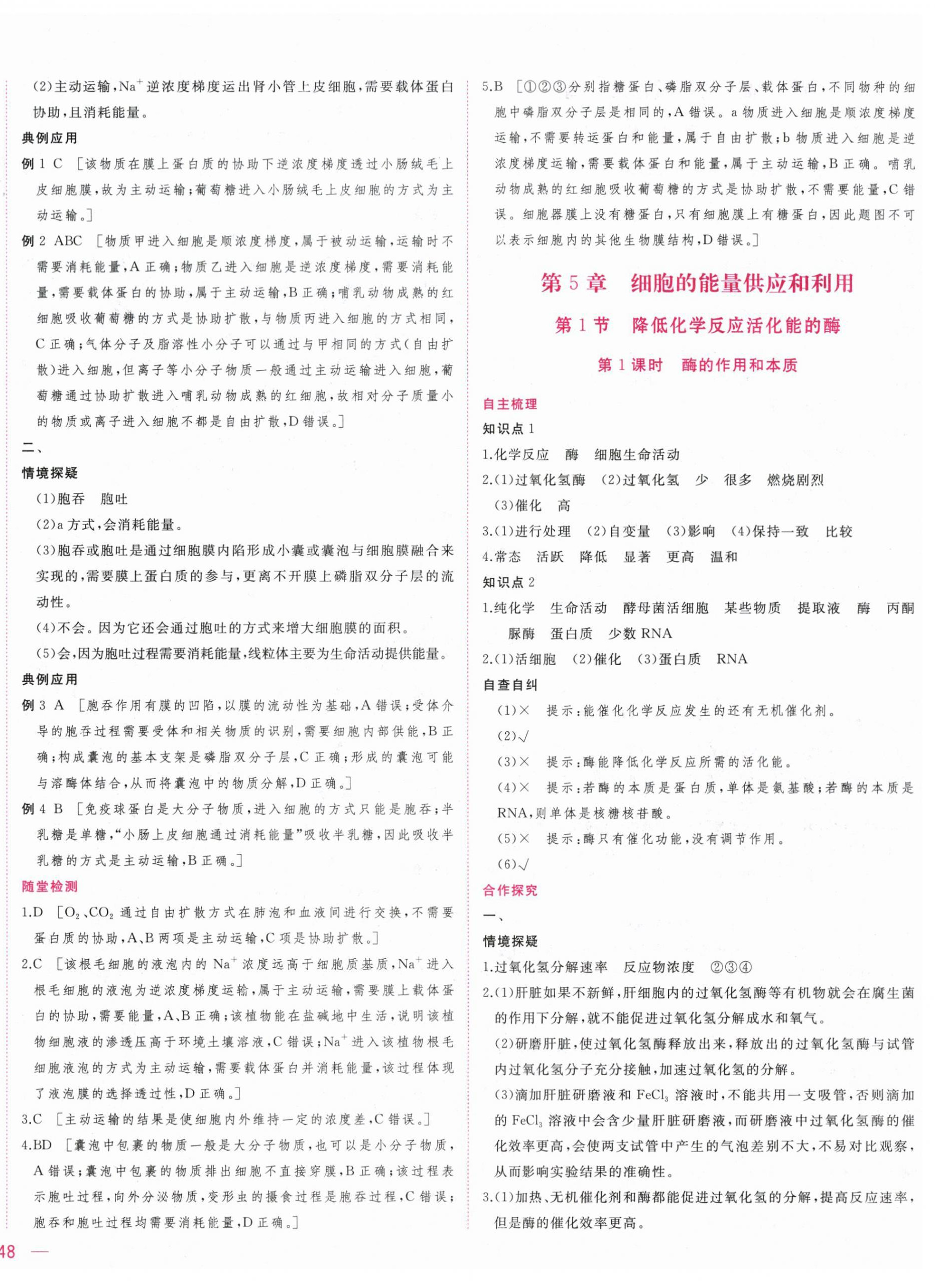 2025年三維隨堂精練高中生物必修1人教版 第16頁