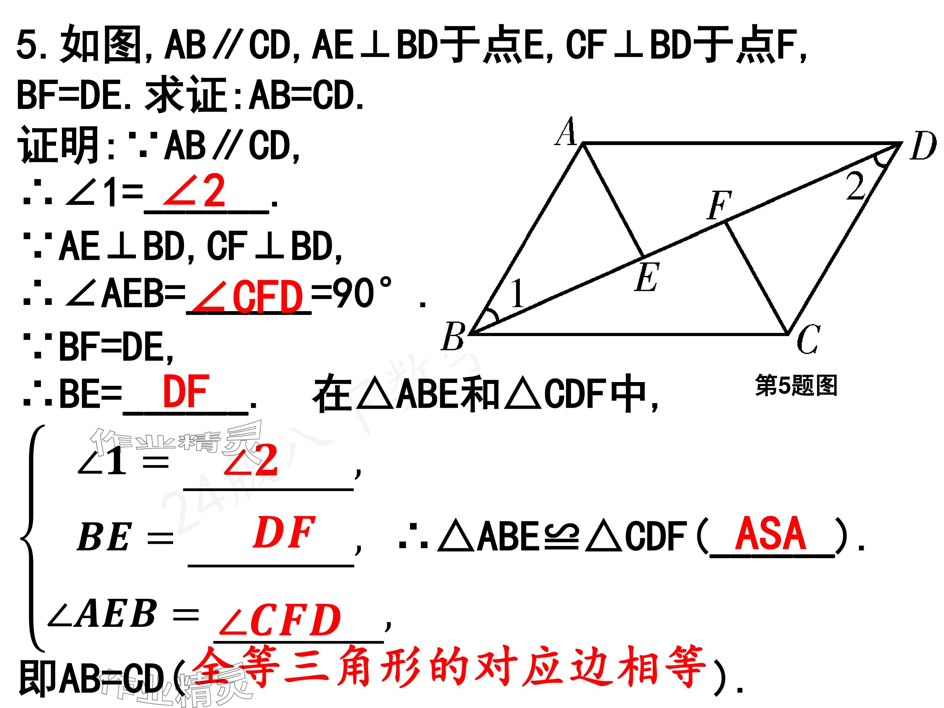 2024年一本通武漢出版社八年級數(shù)學(xué)下冊北師大版核心板 參考答案第7頁