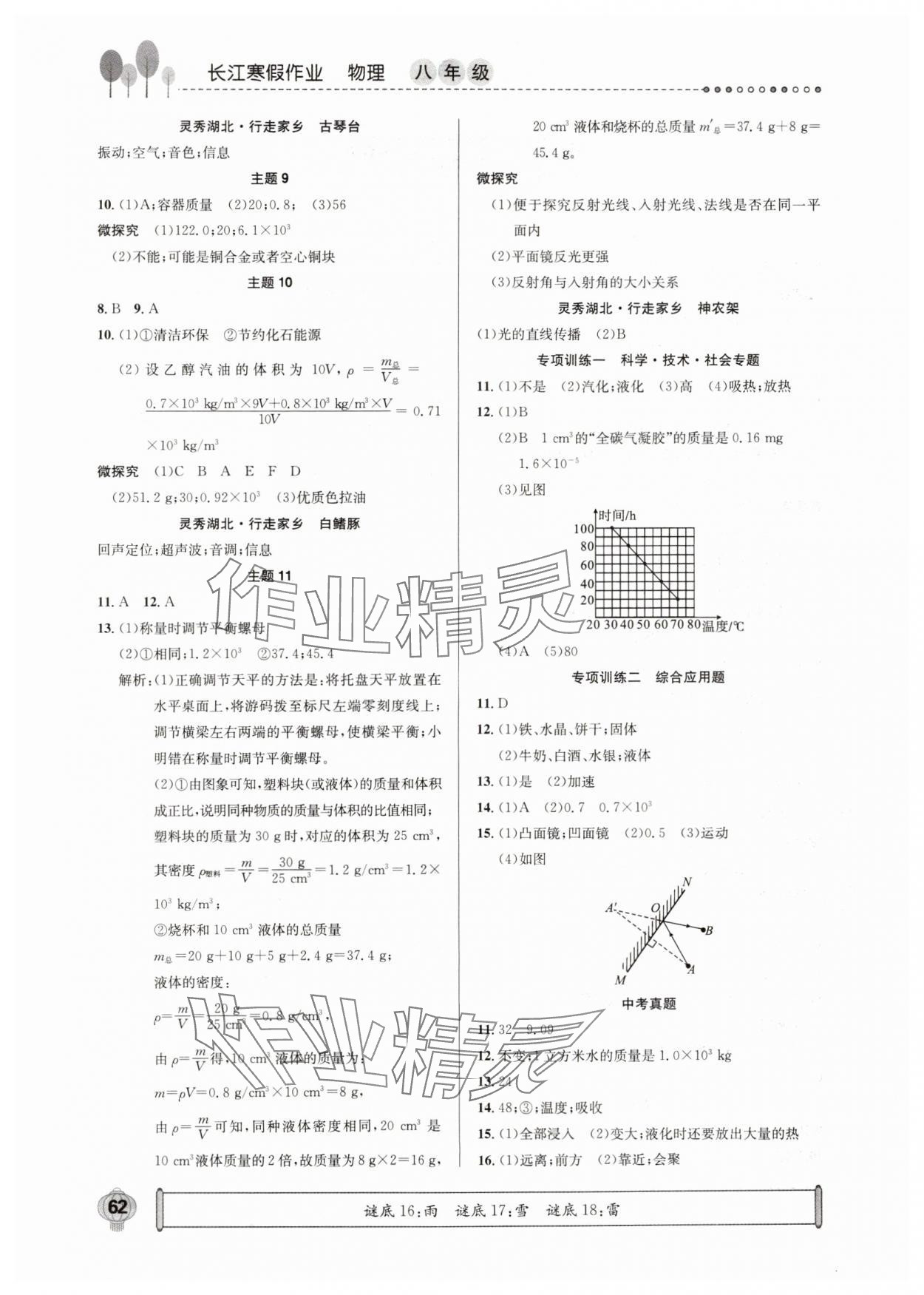2025年长江寒假作业八年级物理崇文书局 第2页