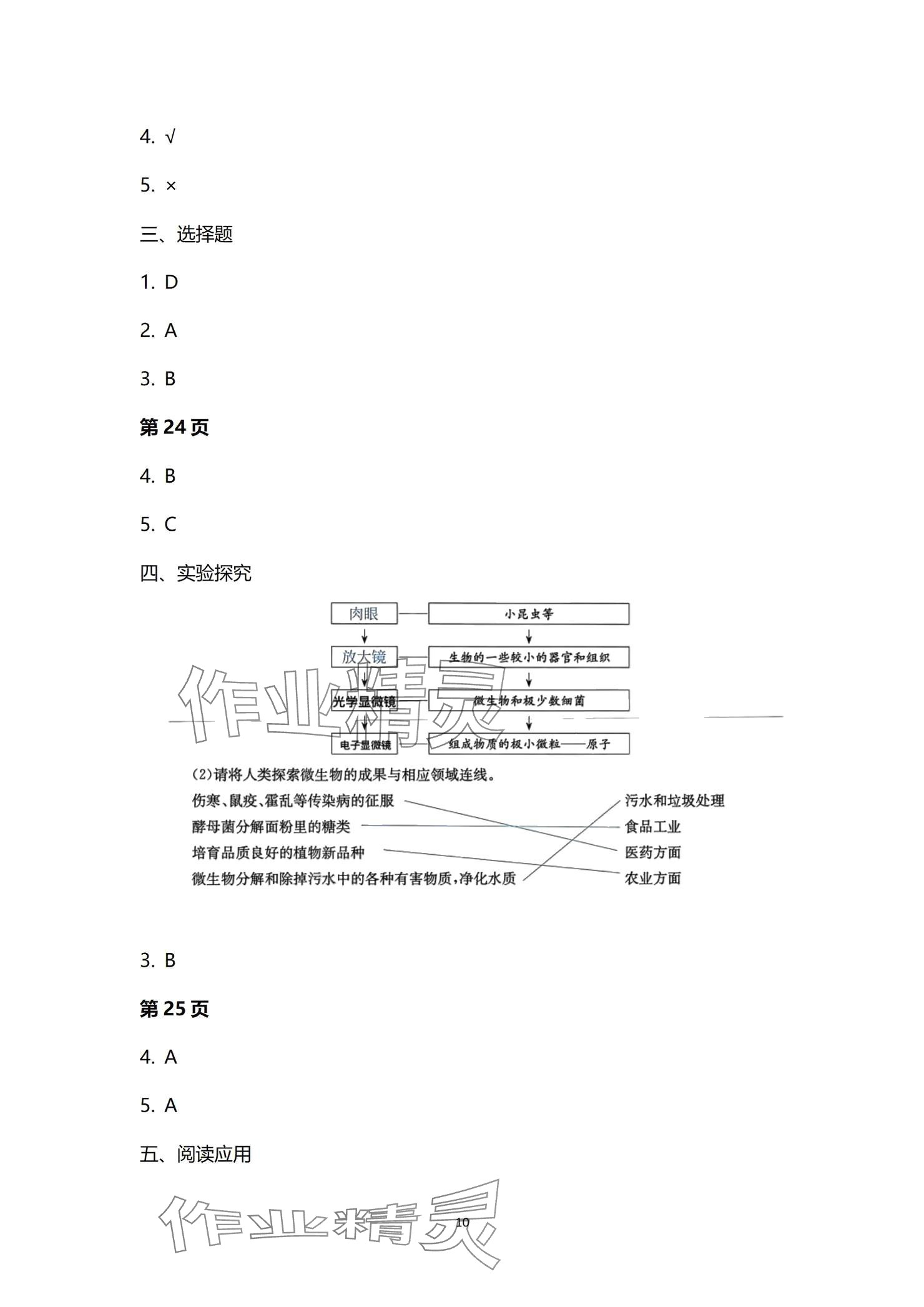 2024年學(xué)習(xí)之友六年級(jí)科學(xué)上冊(cè)教科版 參考答案第10頁(yè)