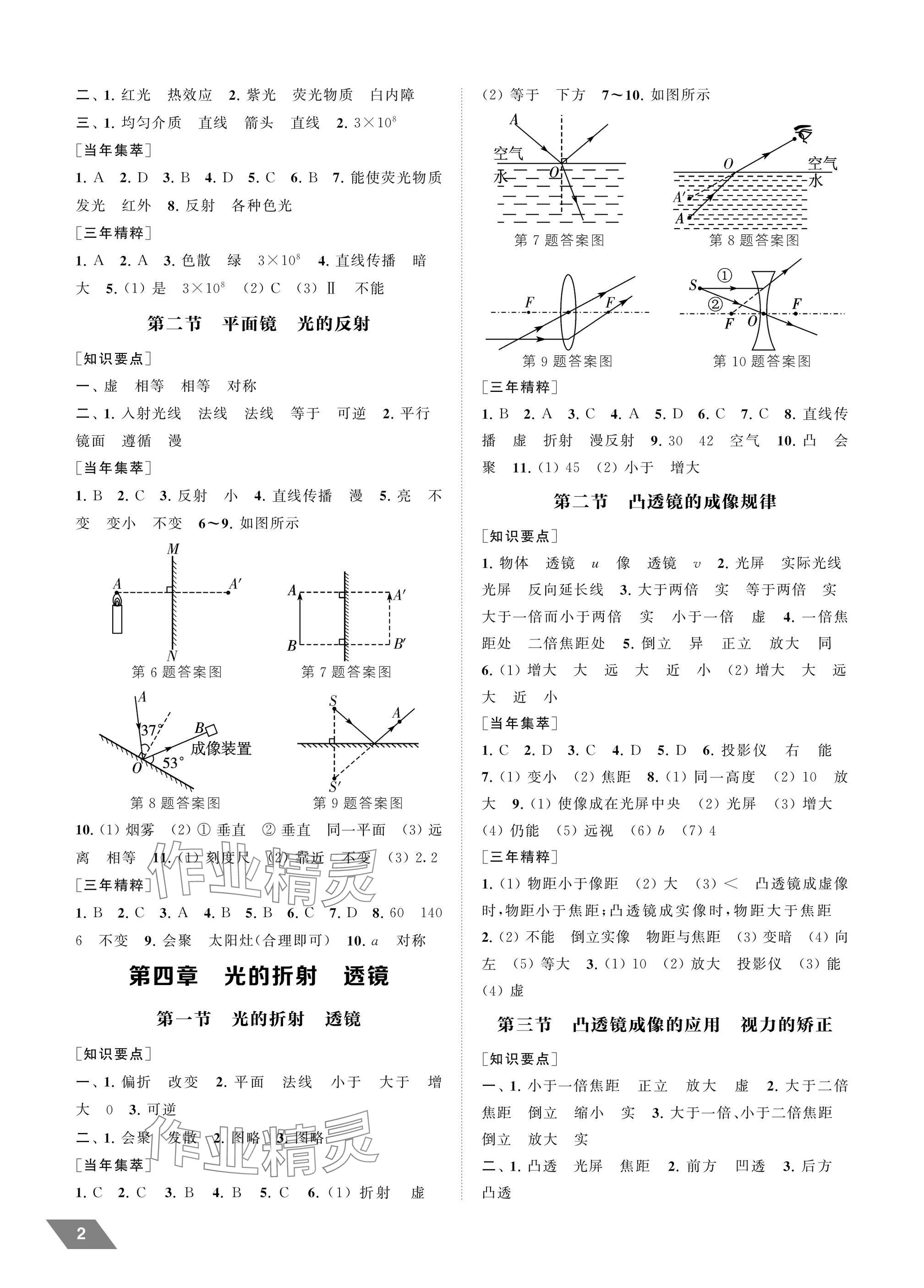 2025年創新優化中考總復習物理 參考答案第2頁