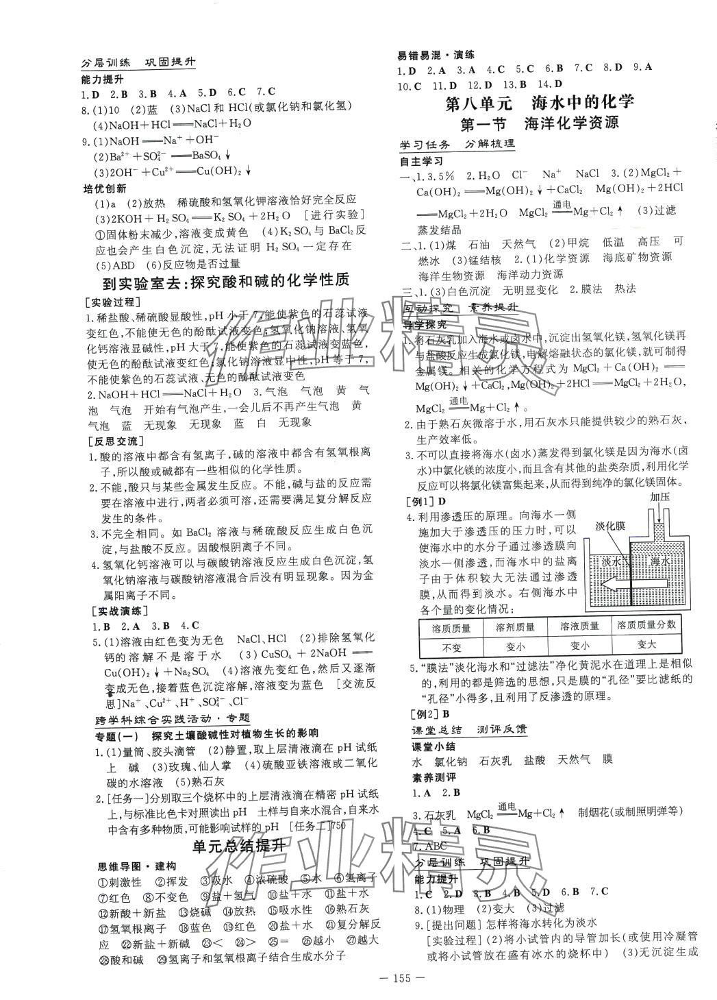 2024年初中同步學(xué)習(xí)導(dǎo)與練導(dǎo)學(xué)探究案九年級化學(xué)下冊魯教版 第3頁