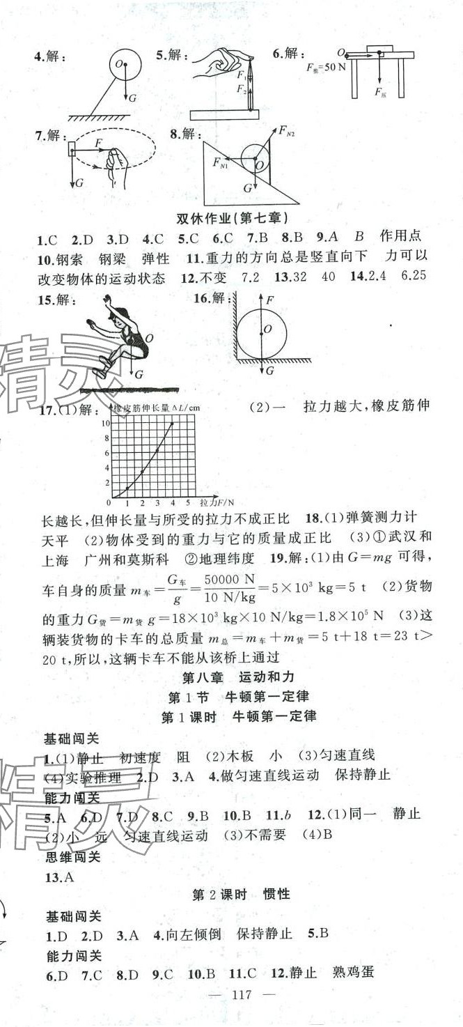 2024年黃岡100分闖關(guān)八年級(jí)物理下冊(cè)人教版 第2頁