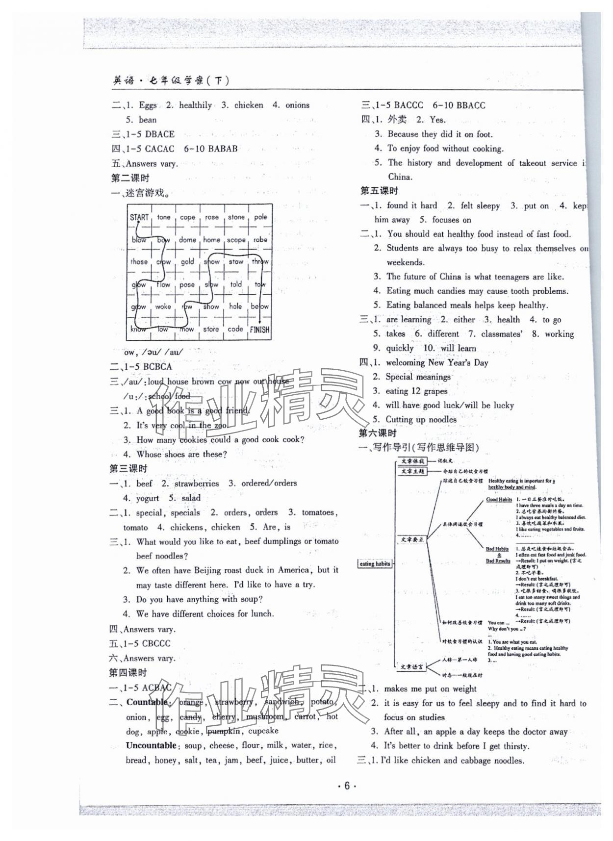 2025年文科爱好者七年级英语下册人教版第20期 参考答案第5页
