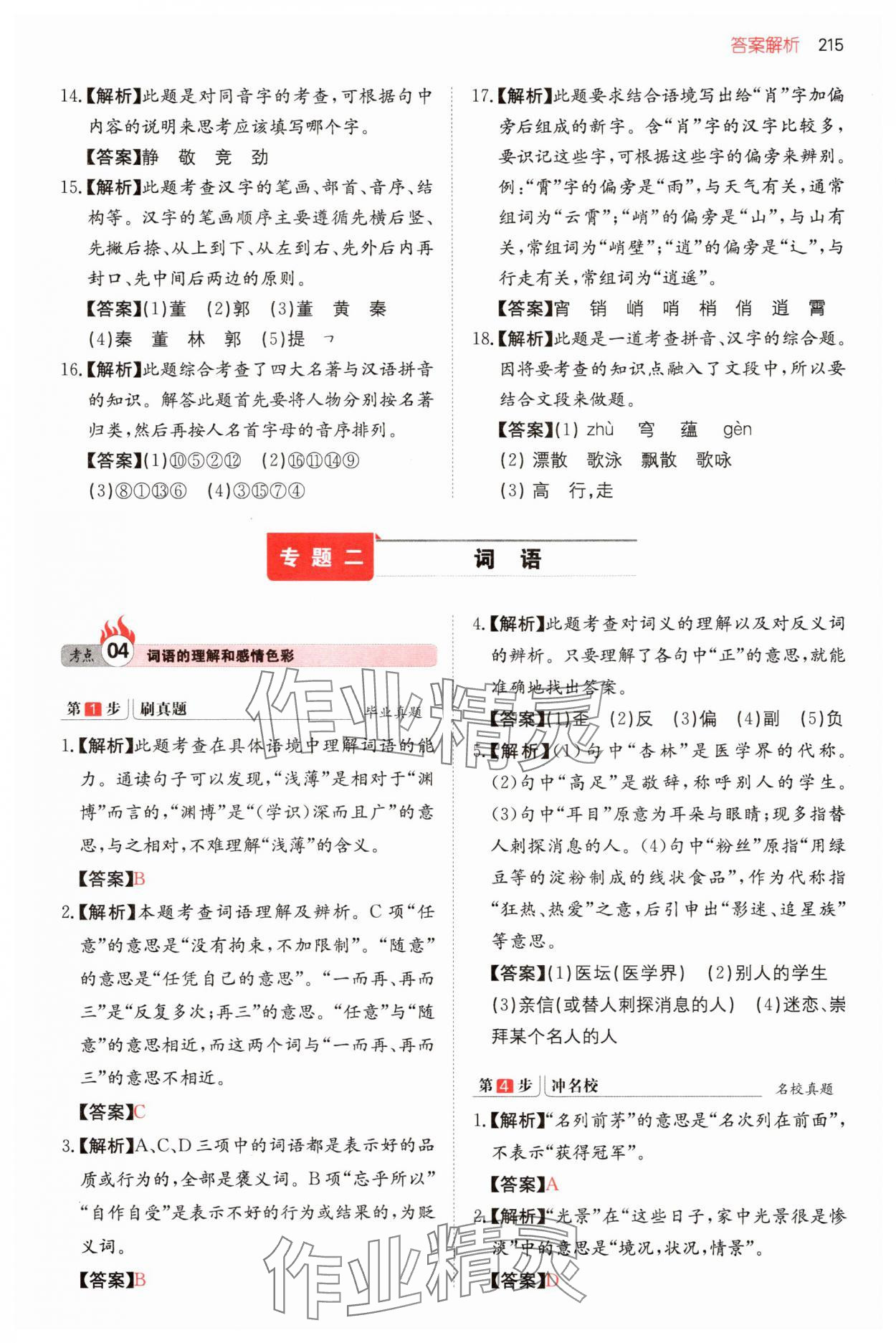 2025年一本名校冲刺必备方案六年级语文 第5页