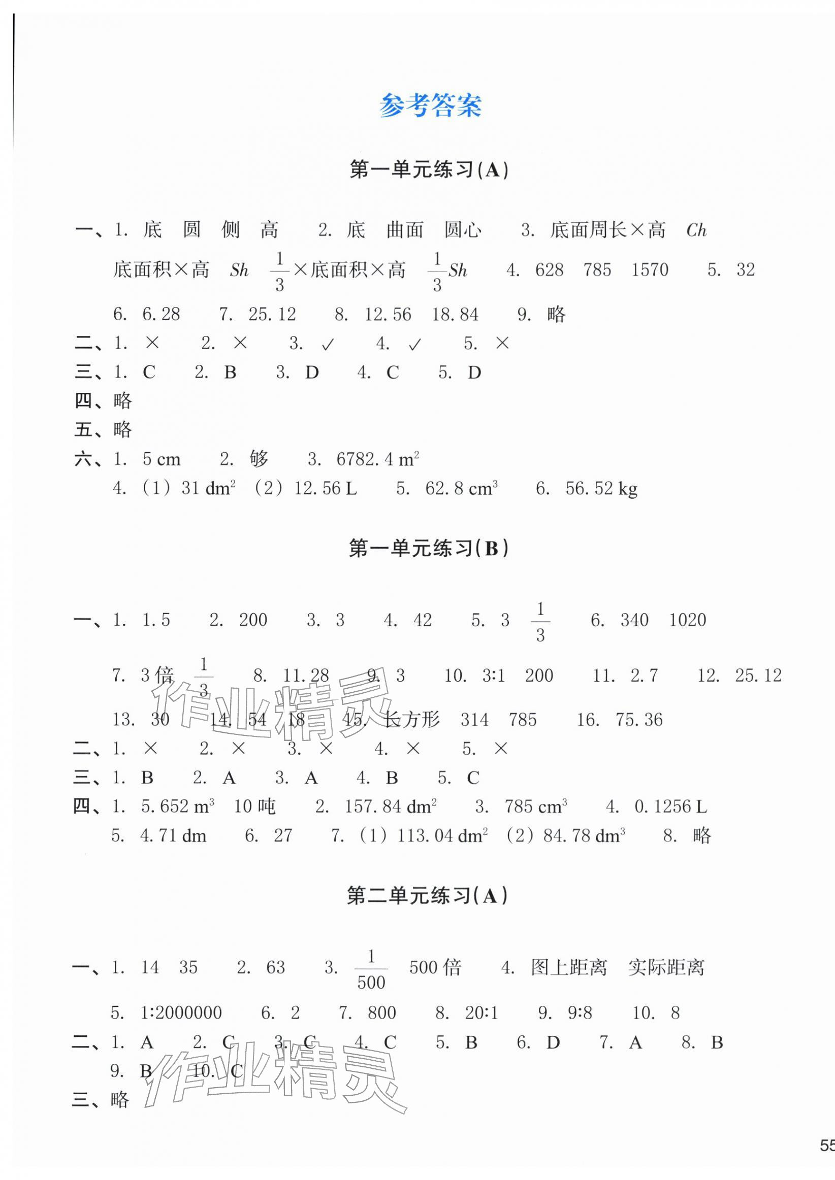2026年新编单元能力训练六年级数学下册北师大版&nbsp;第1页