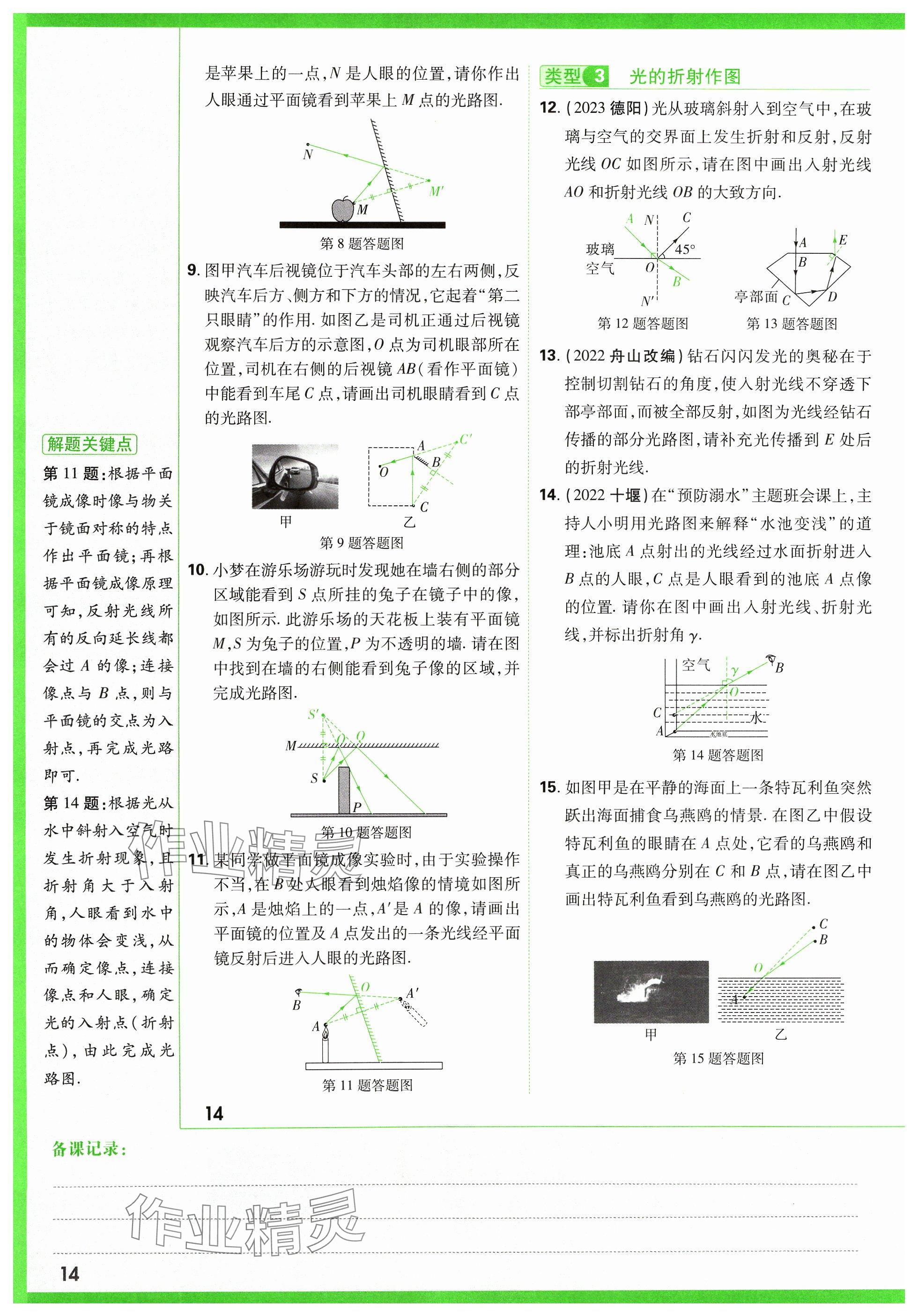 2024年萬唯中考試題研究物理山西專版 參考答案第14頁