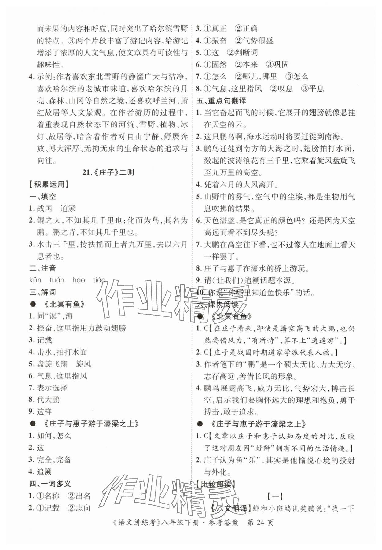 2025年语文讲练考八年级下册 第24页