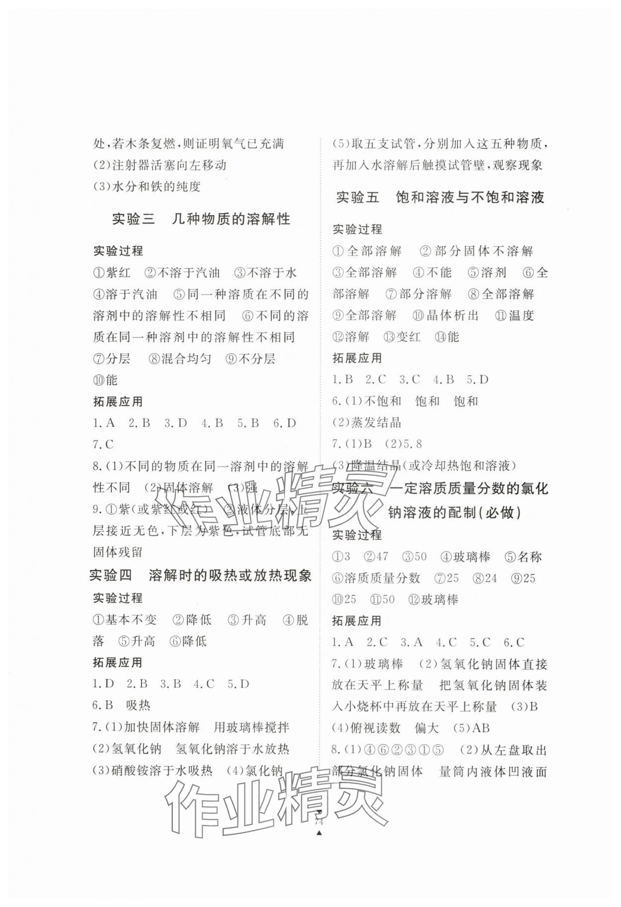 2025年实验报告册江西教育出版社九年级化学下册人教版 第2页