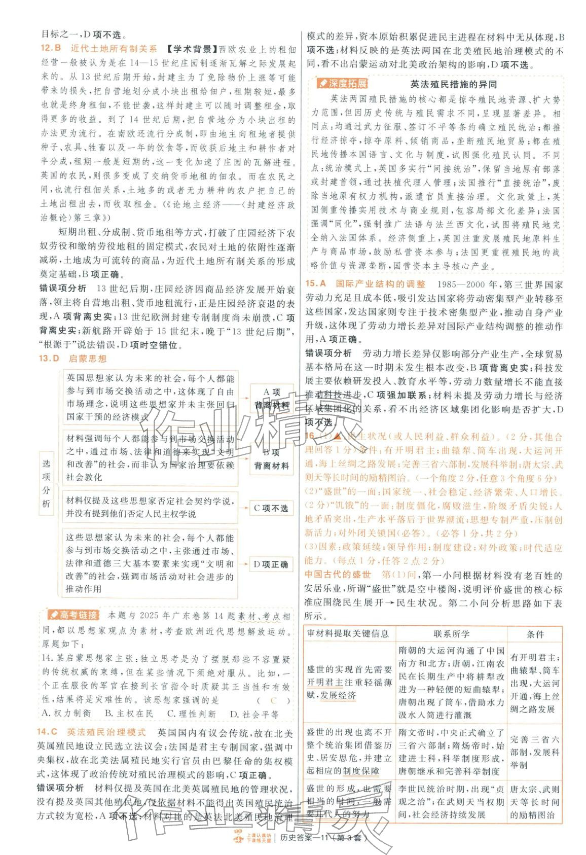 2026年金考卷特快專遞高中歷史人教版 第11頁