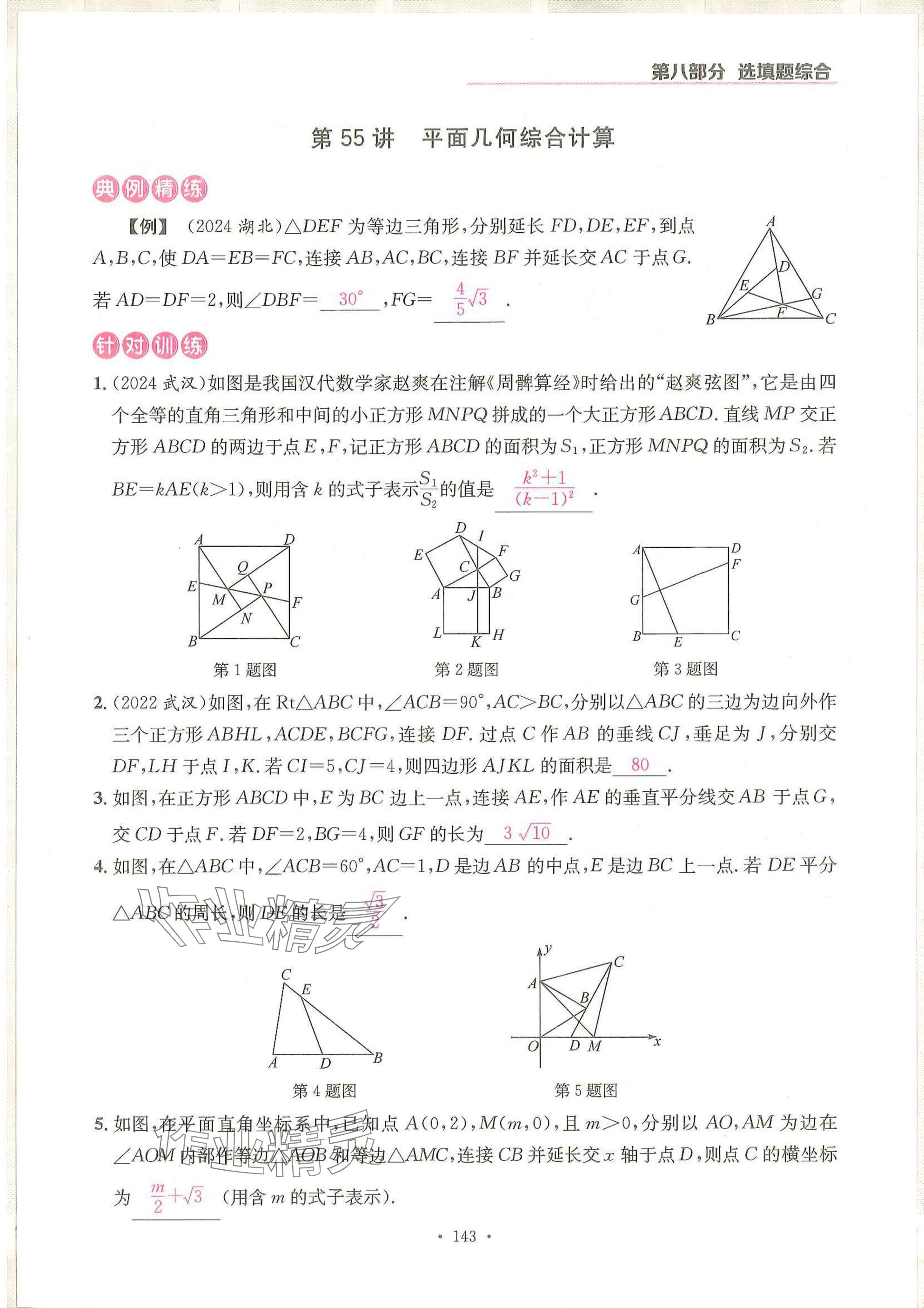 2025年一品中考數(shù)學(xué)武漢專版 參考答案第19頁
