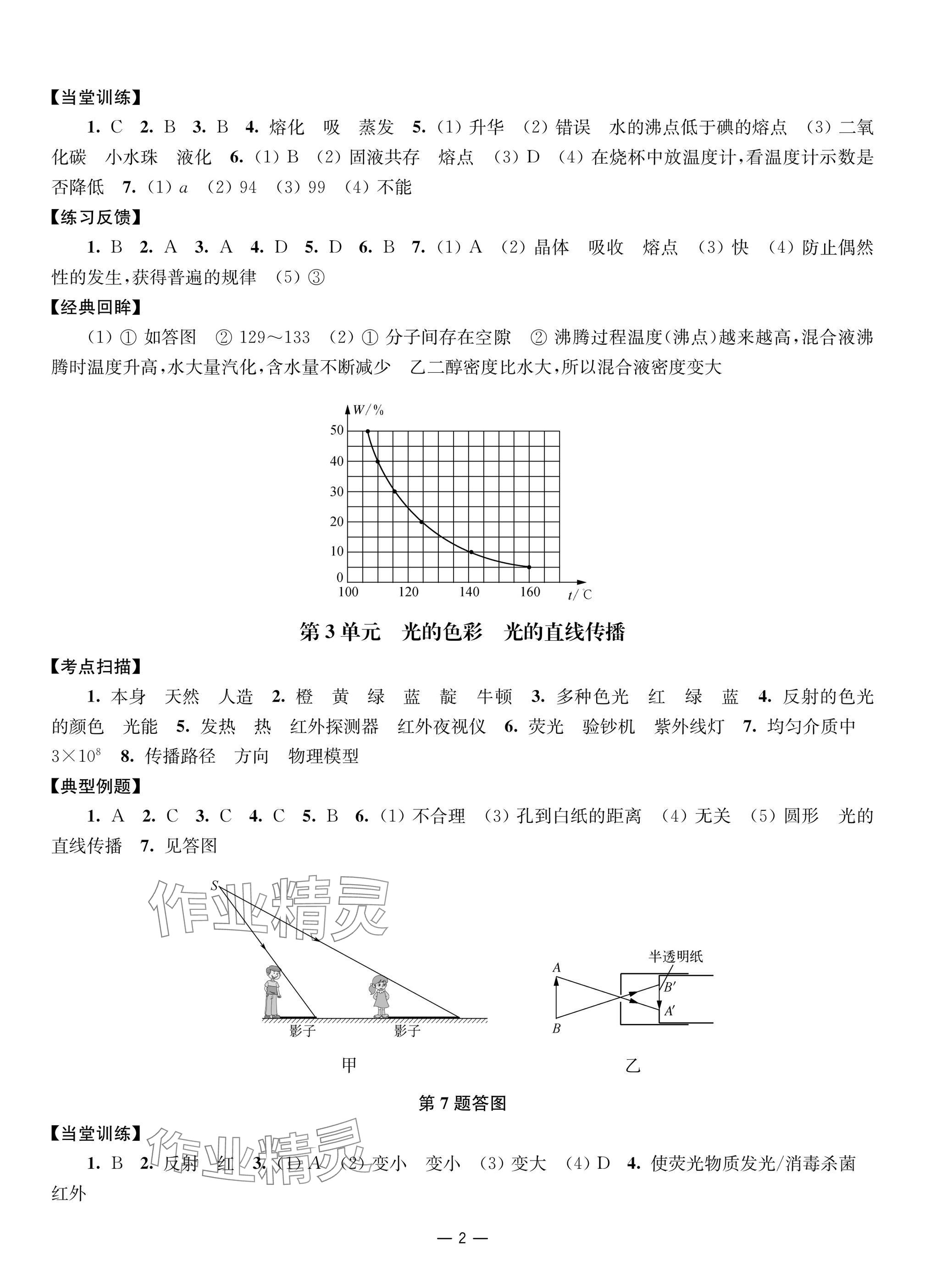 2025年中考指南物理 參考答案第2頁