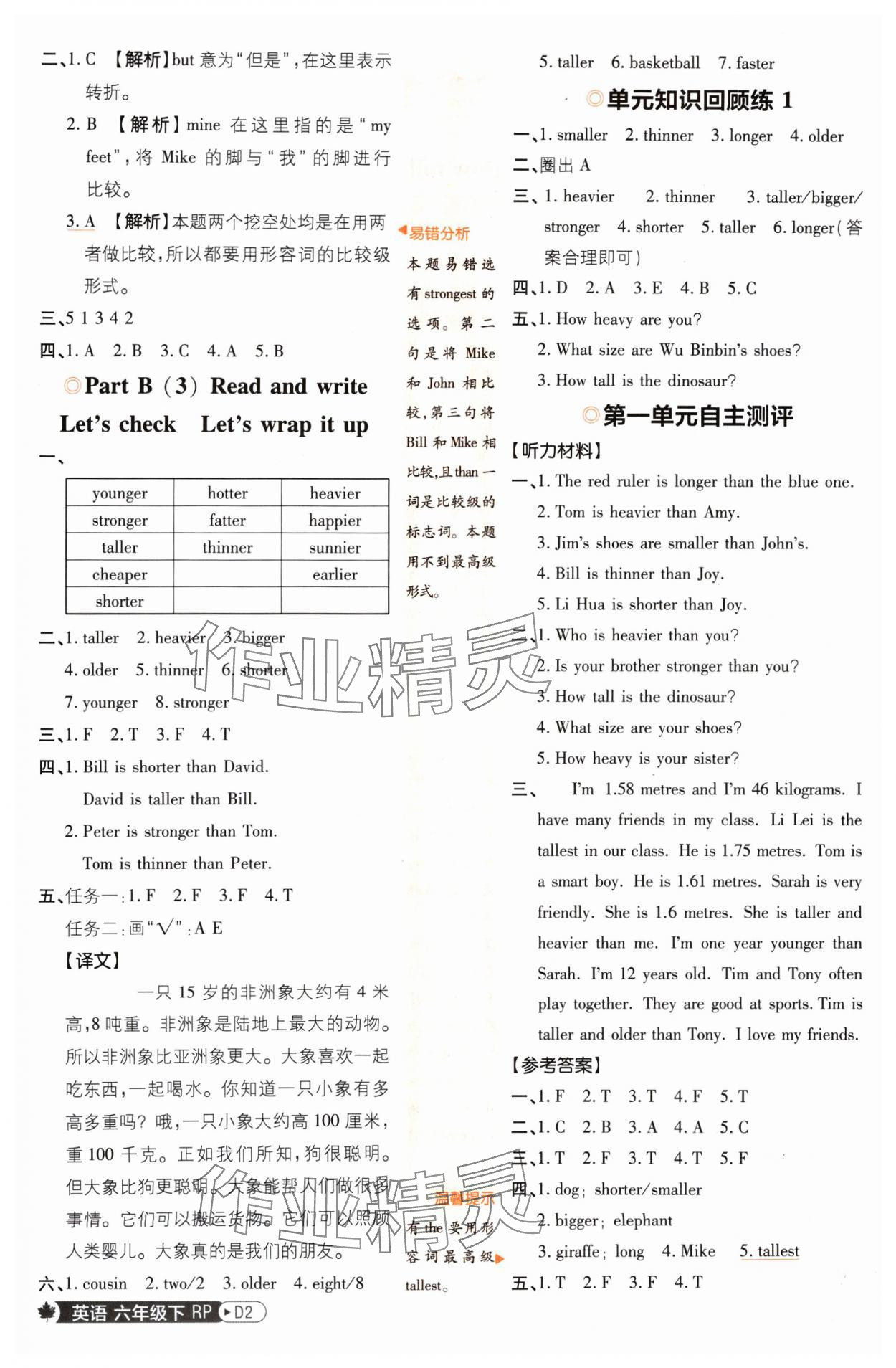 2025年小學(xué)必刷題六年級(jí)英語(yǔ)下冊(cè)人教版 第2頁(yè)