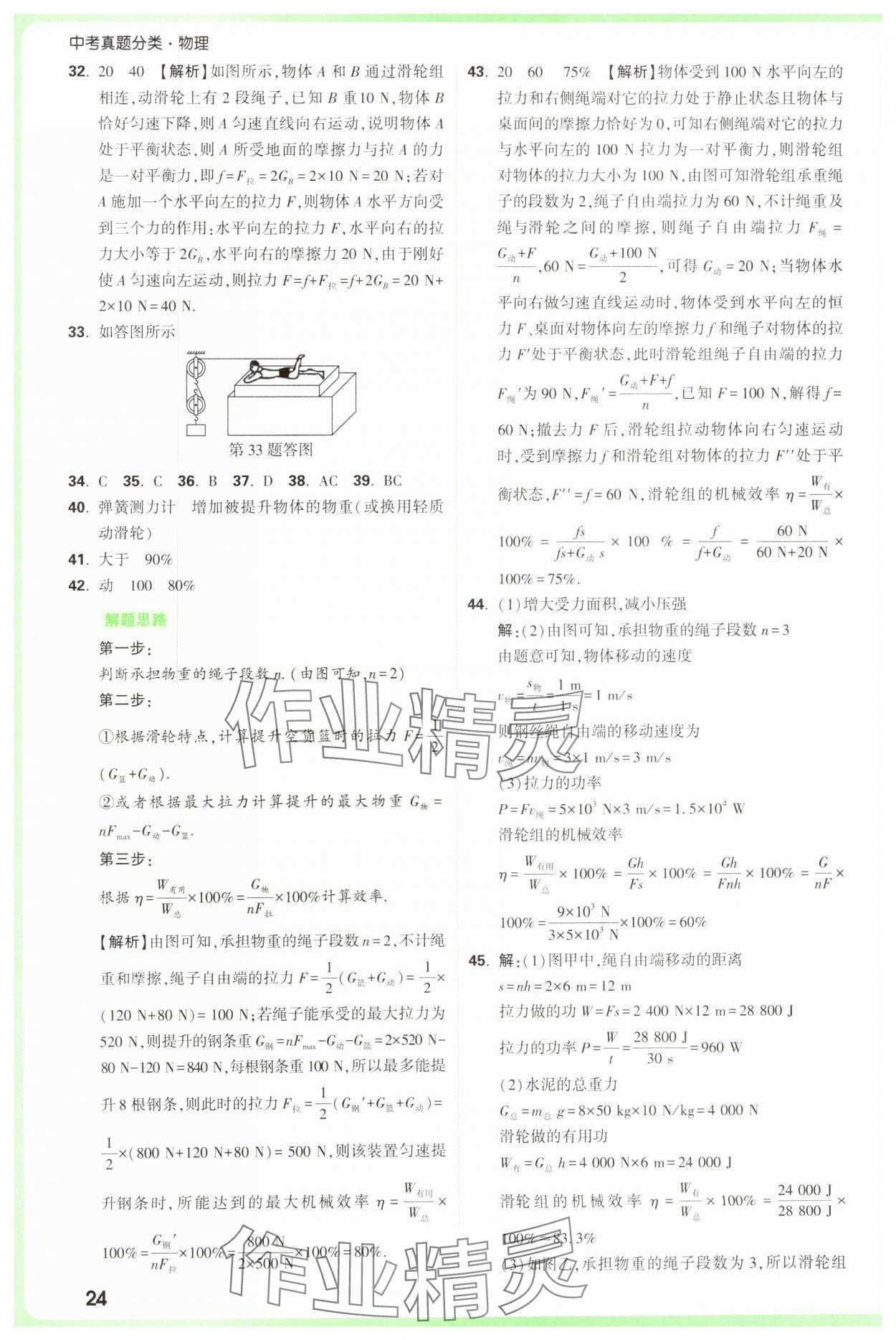2025年萬唯中考真題分類中考物理 參考答案第24頁