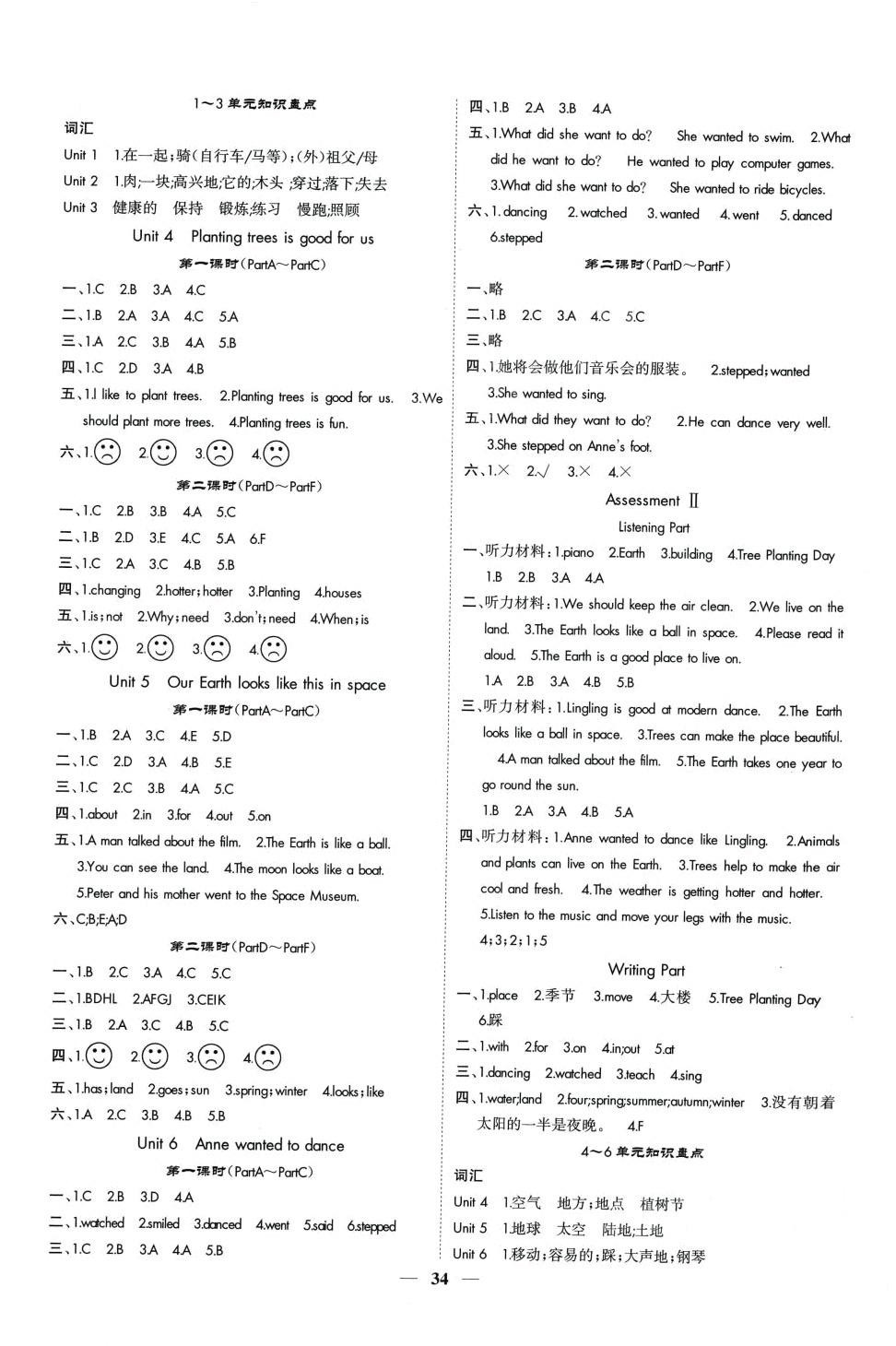 2024年智慧花朵六年級英語下冊湘少版 參考答案第2頁