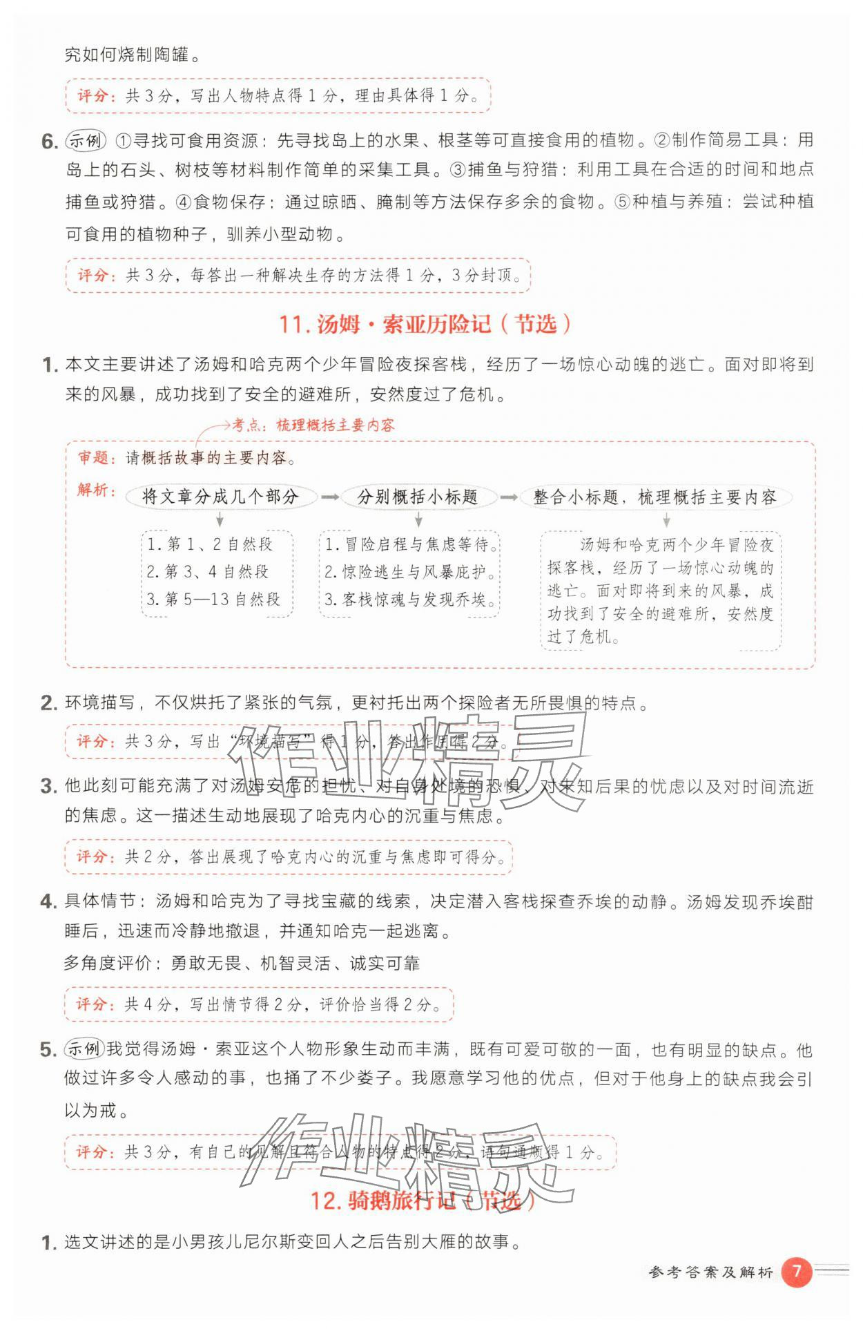 2025年魔卡閱讀目標訓練法六年級語文下冊人教版 第7頁