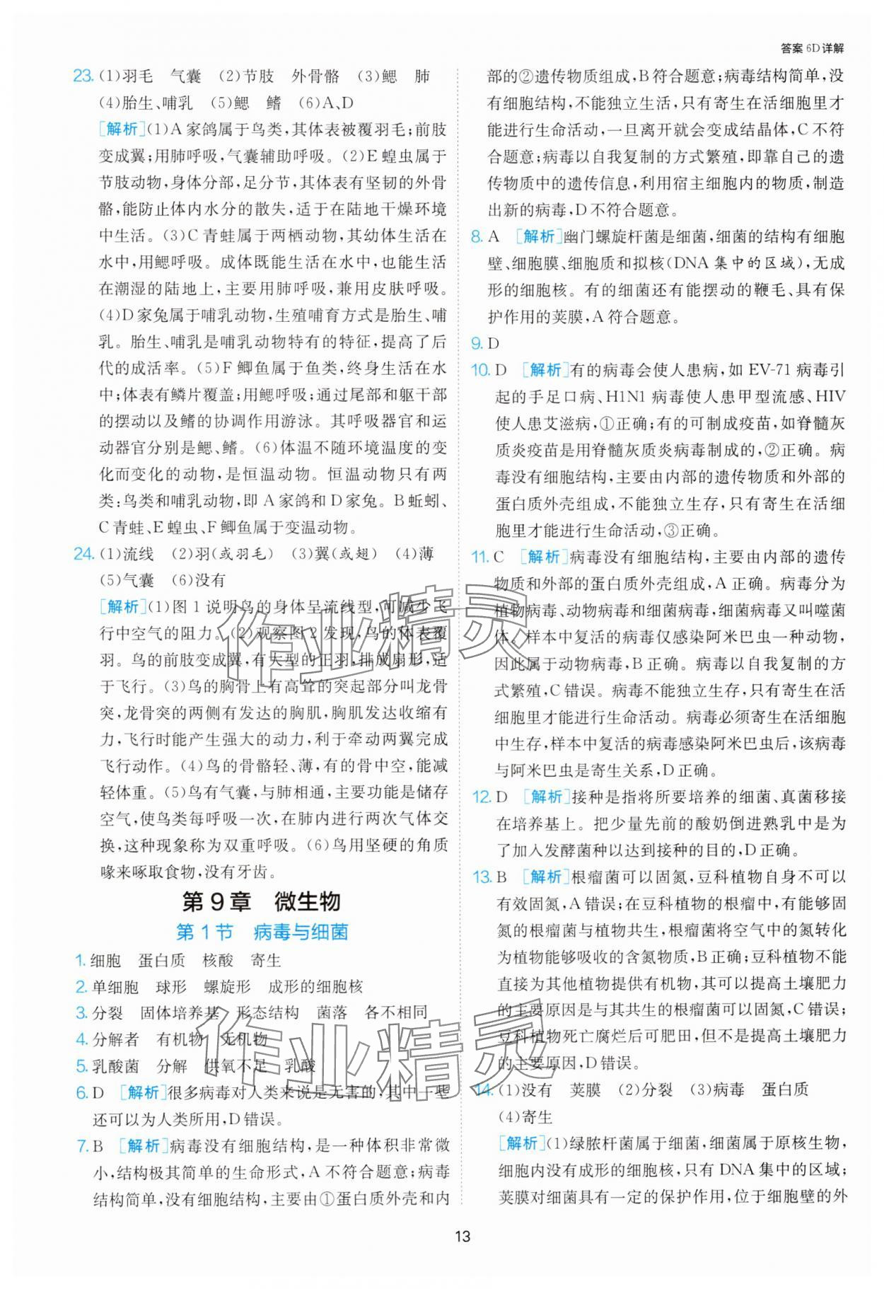 2025年1課3練單元達標(biāo)測試七年級生物下冊蘇科版 第13頁