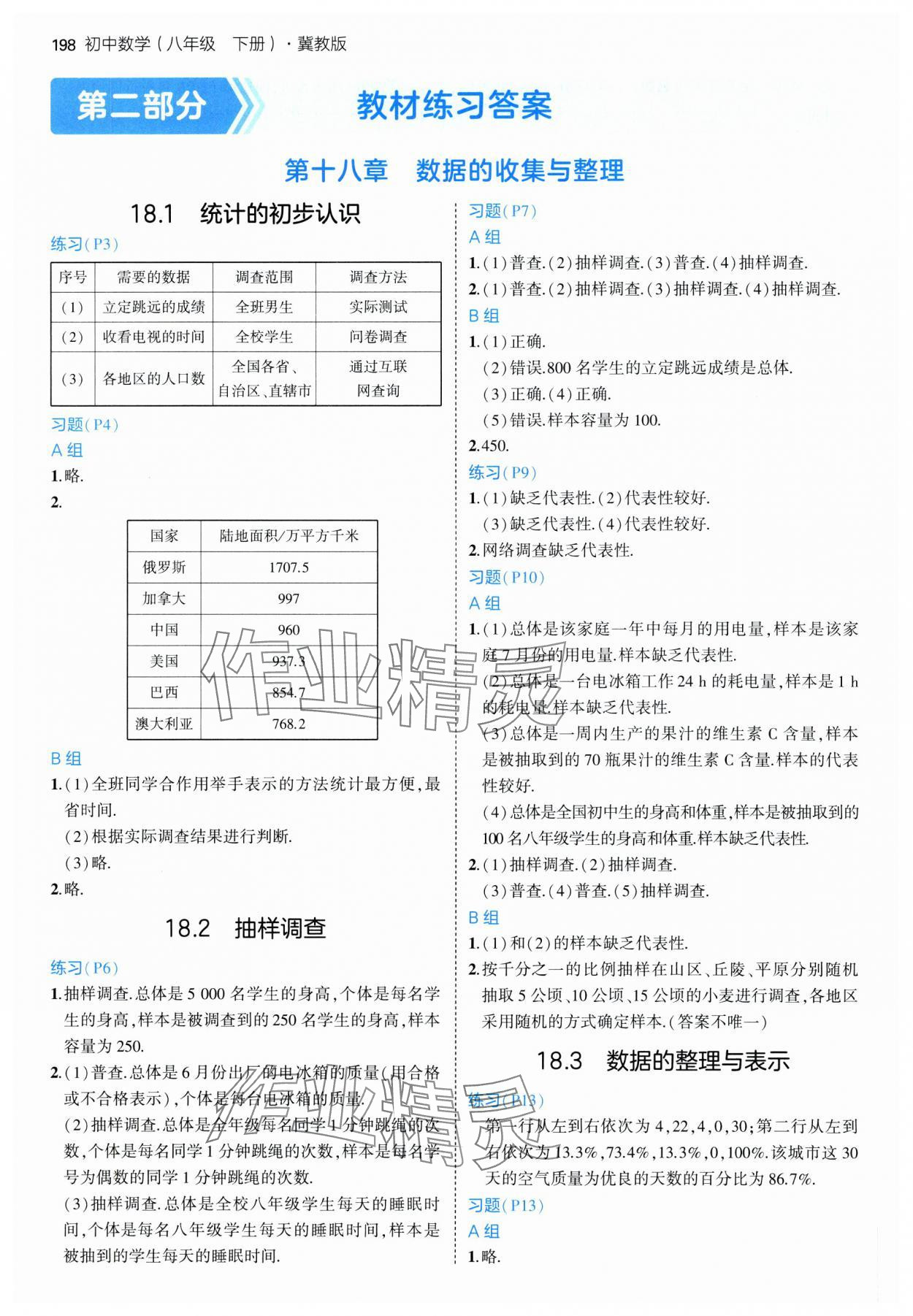 2025年教材課本八年級數(shù)學(xué)下冊冀教版 參考答案第1頁