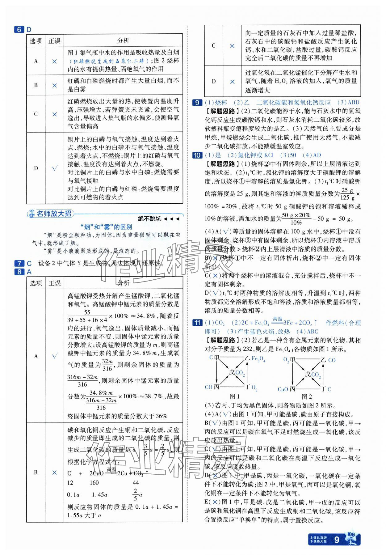 2025年金考卷45套匯編化學(xué)人教版武漢專版 參考答案第9頁(yè)