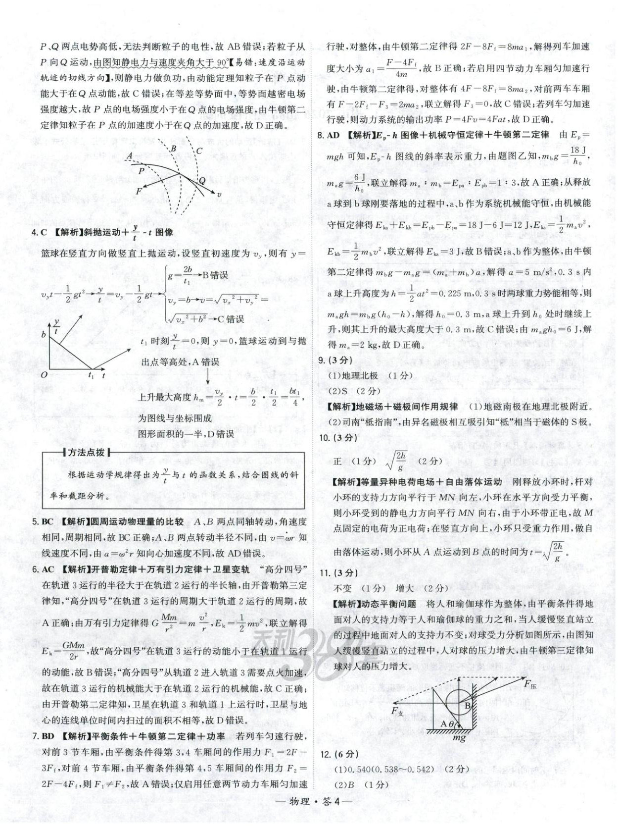 2025年天利38套模拟试题汇编摸底检测卷物理 第4页