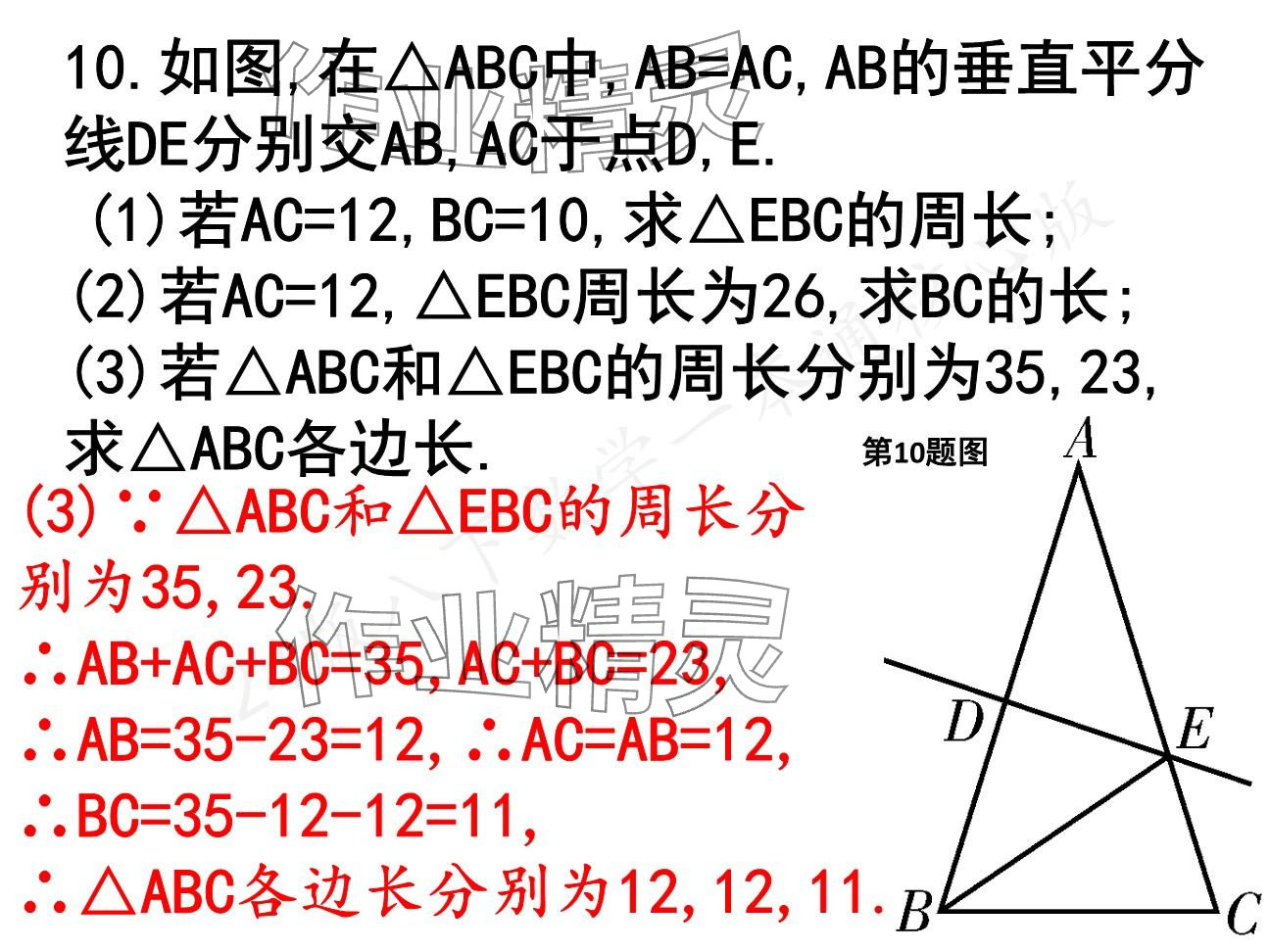 2025年一本通武漢出版社八年級數(shù)學(xué)下冊北師大版核心板 參考答案第55頁