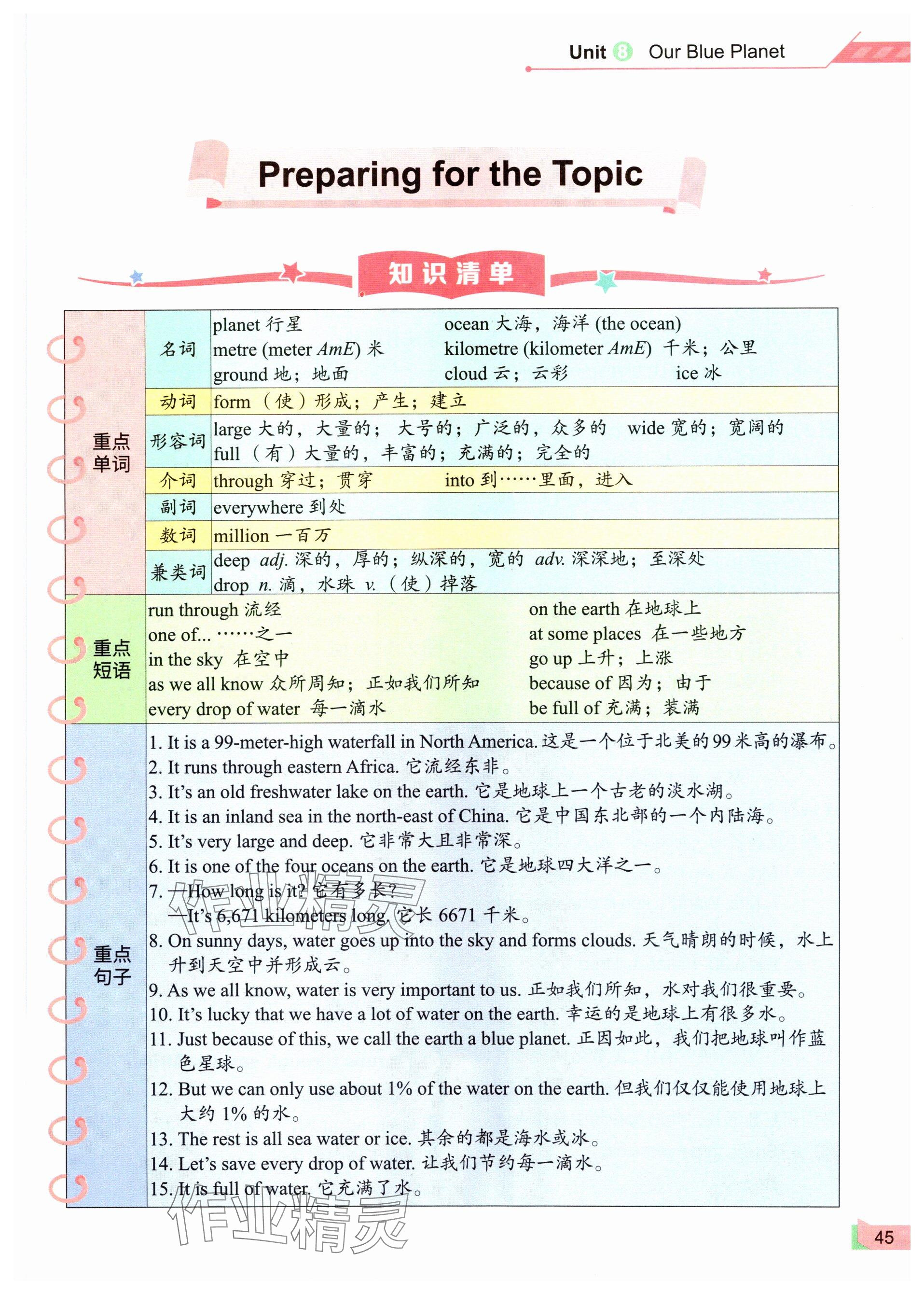 2025年教材課本七年級英語下冊仁愛版 參考答案第45頁