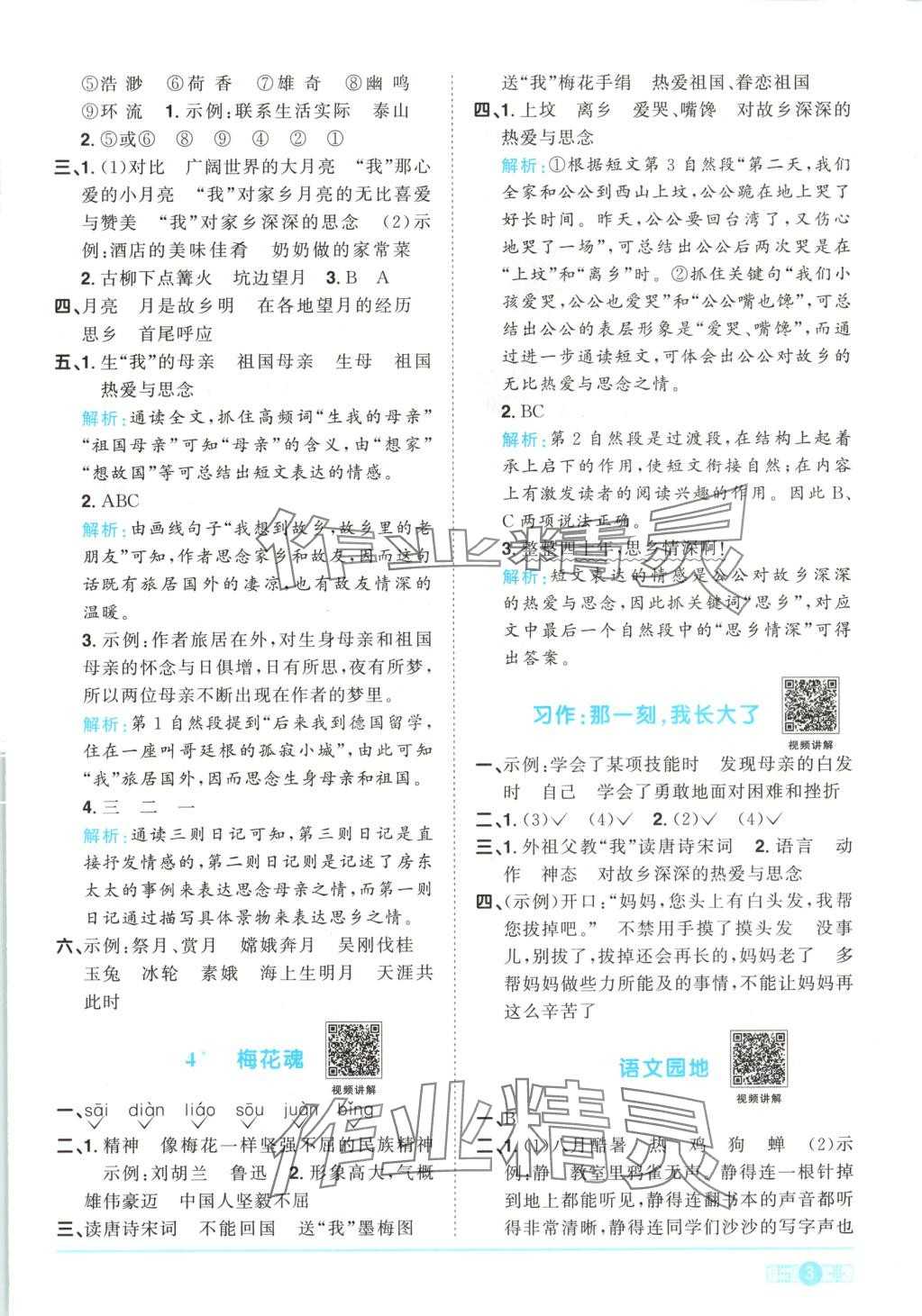 2025年阳光同学课时优化作业五年级语文下册人教版湖南专版 第3页