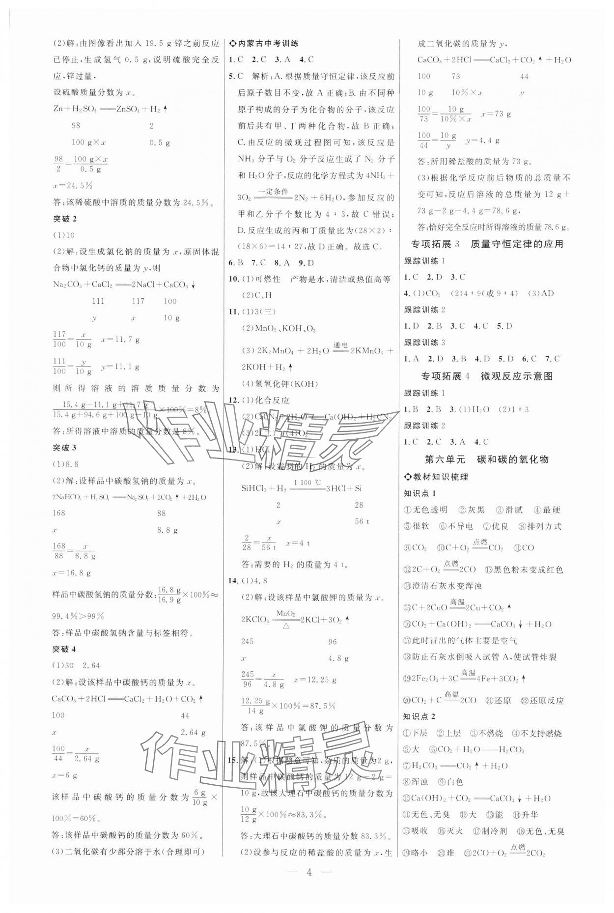 2025年全程导航初中总复习化学内蒙古专版 第4页