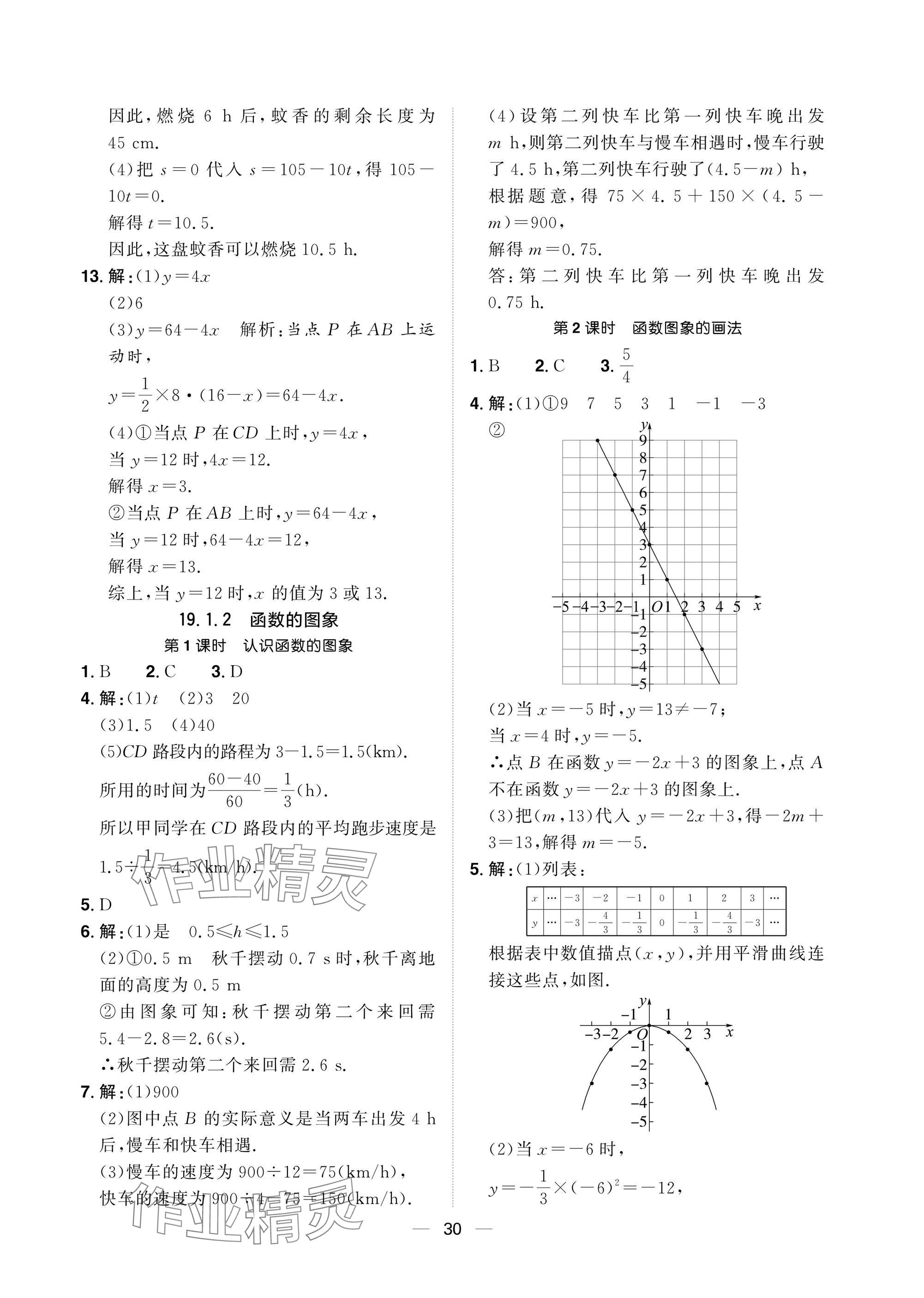 2025年陽光同學分層設計八年級數學下冊人教版福建專版 參考答案第30頁