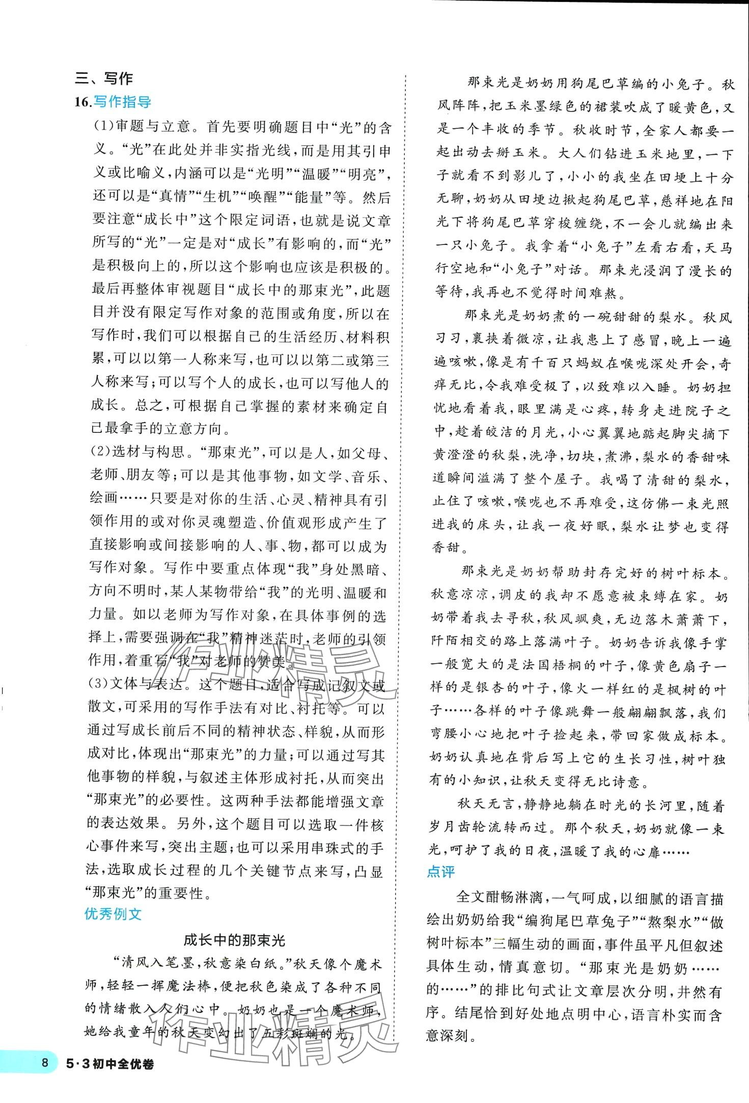 2024年53全優(yōu)卷八年級語文下冊人教版 第8頁