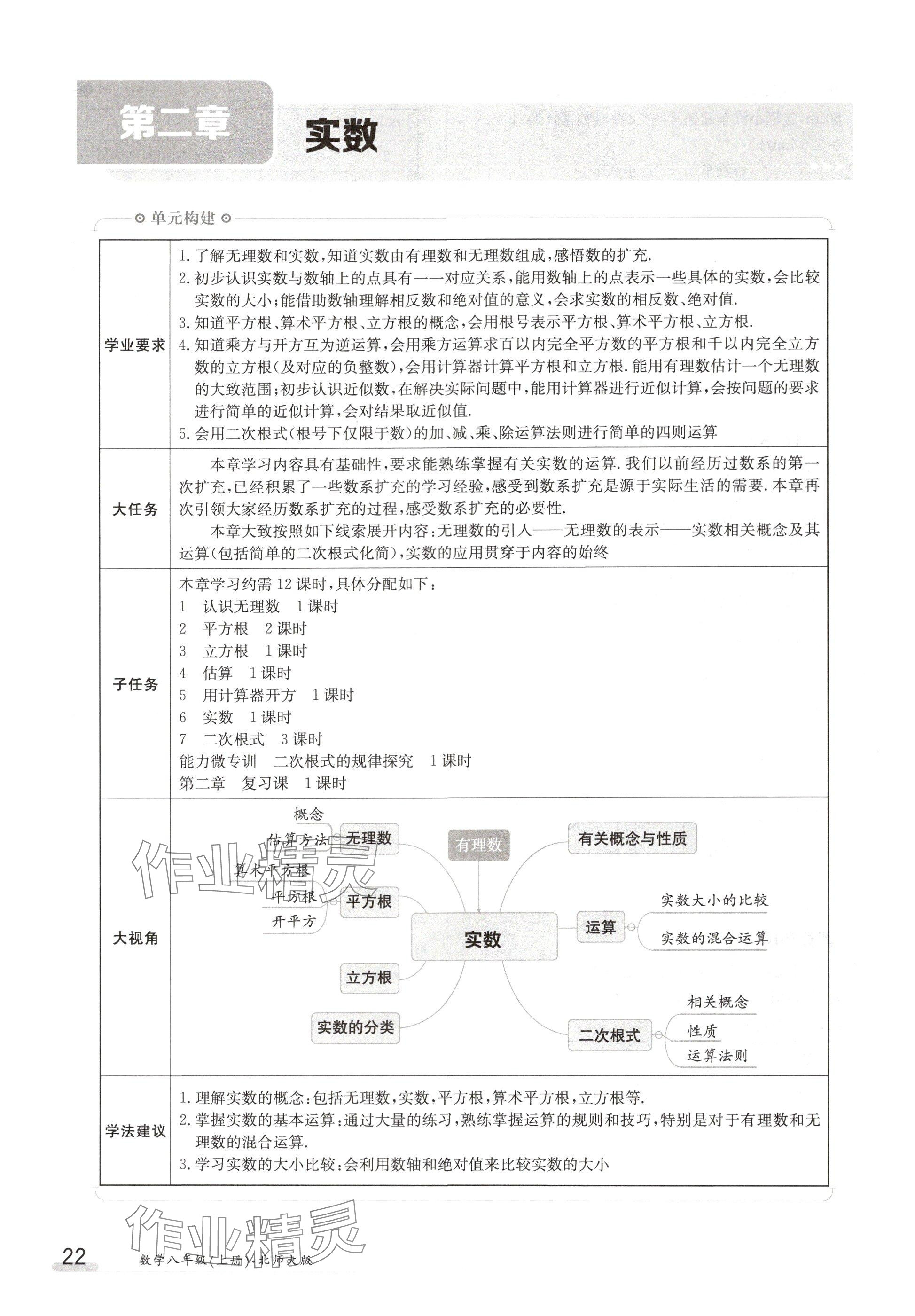 2024年金太陽導(dǎo)學(xué)案八年級數(shù)學(xué)上冊北師大版 參考答案第22頁