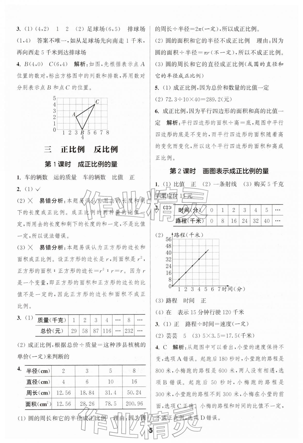2026年通城学典课时作业本六年级数学下册冀教版&nbsp;第5页