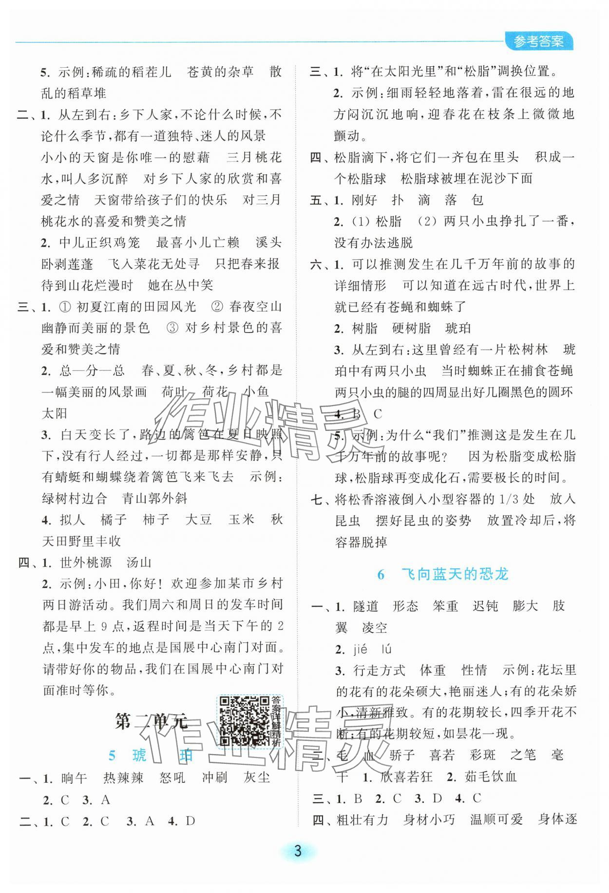 2025年亮點給力全優(yōu)練霸四年級語文下冊人教版 第3頁