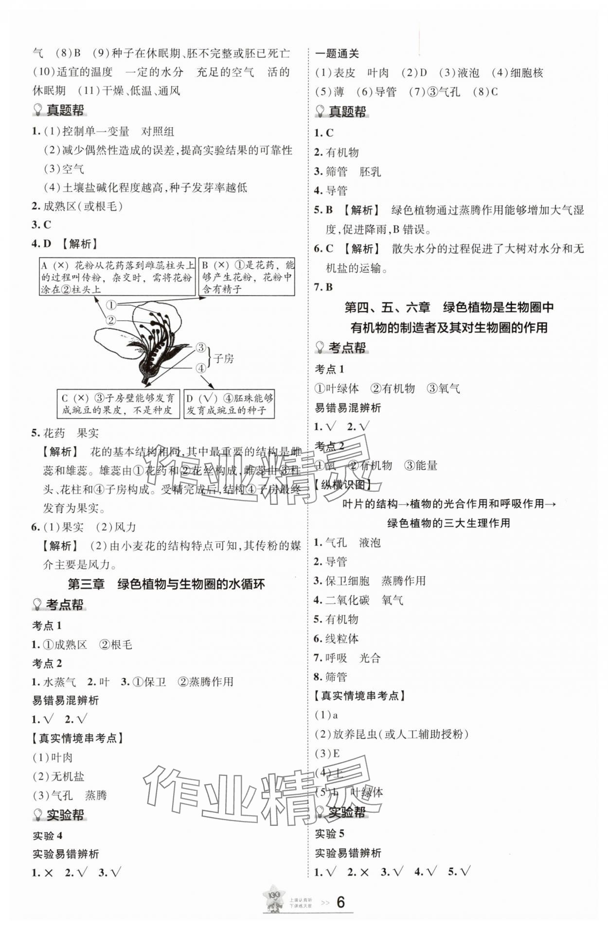2025年中考幫生物河南專版 參考答案第5頁