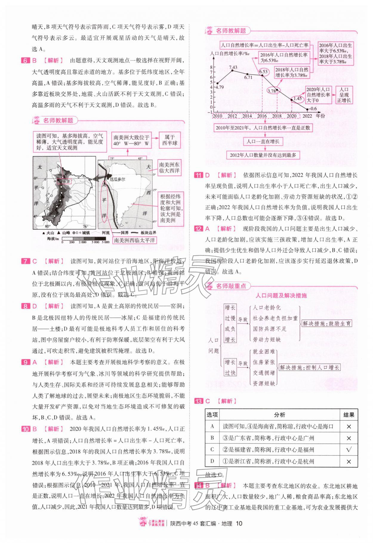2026年金考卷45套汇编地理陕西专版&nbsp;第10页
