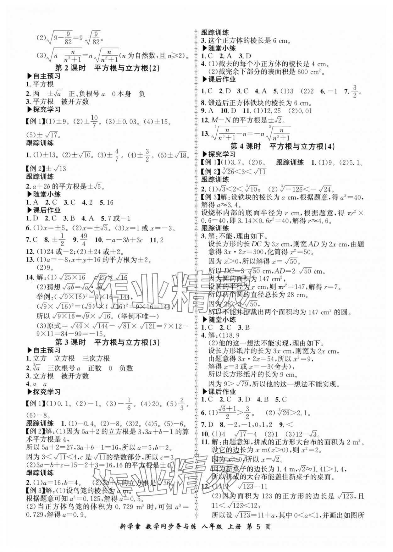 2025年新學(xué)案同步導(dǎo)與練八年級數(shù)學(xué)上冊北師大版 第5頁