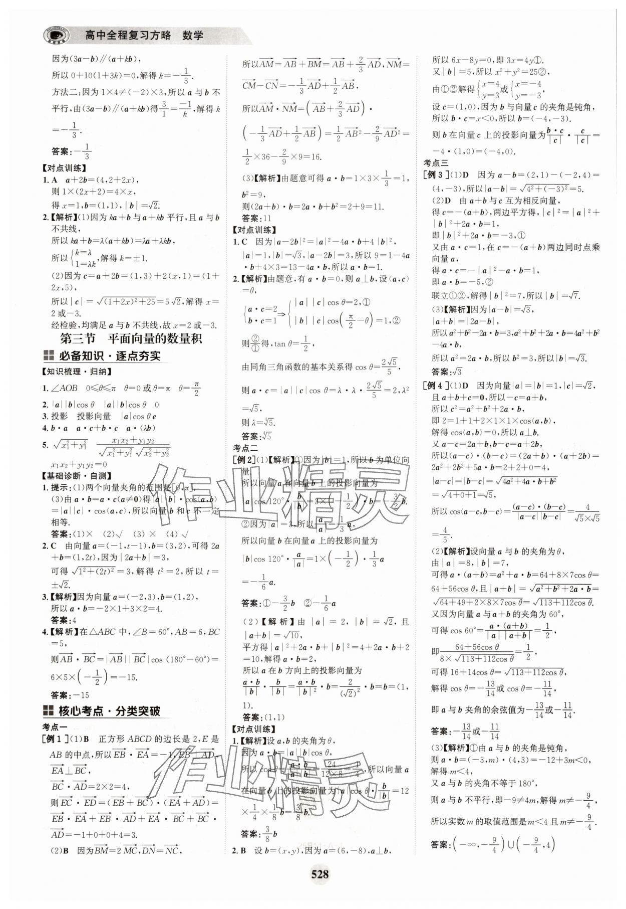 2025年世紀金榜高中全程復習方略高中數學A版 參考答案第44頁