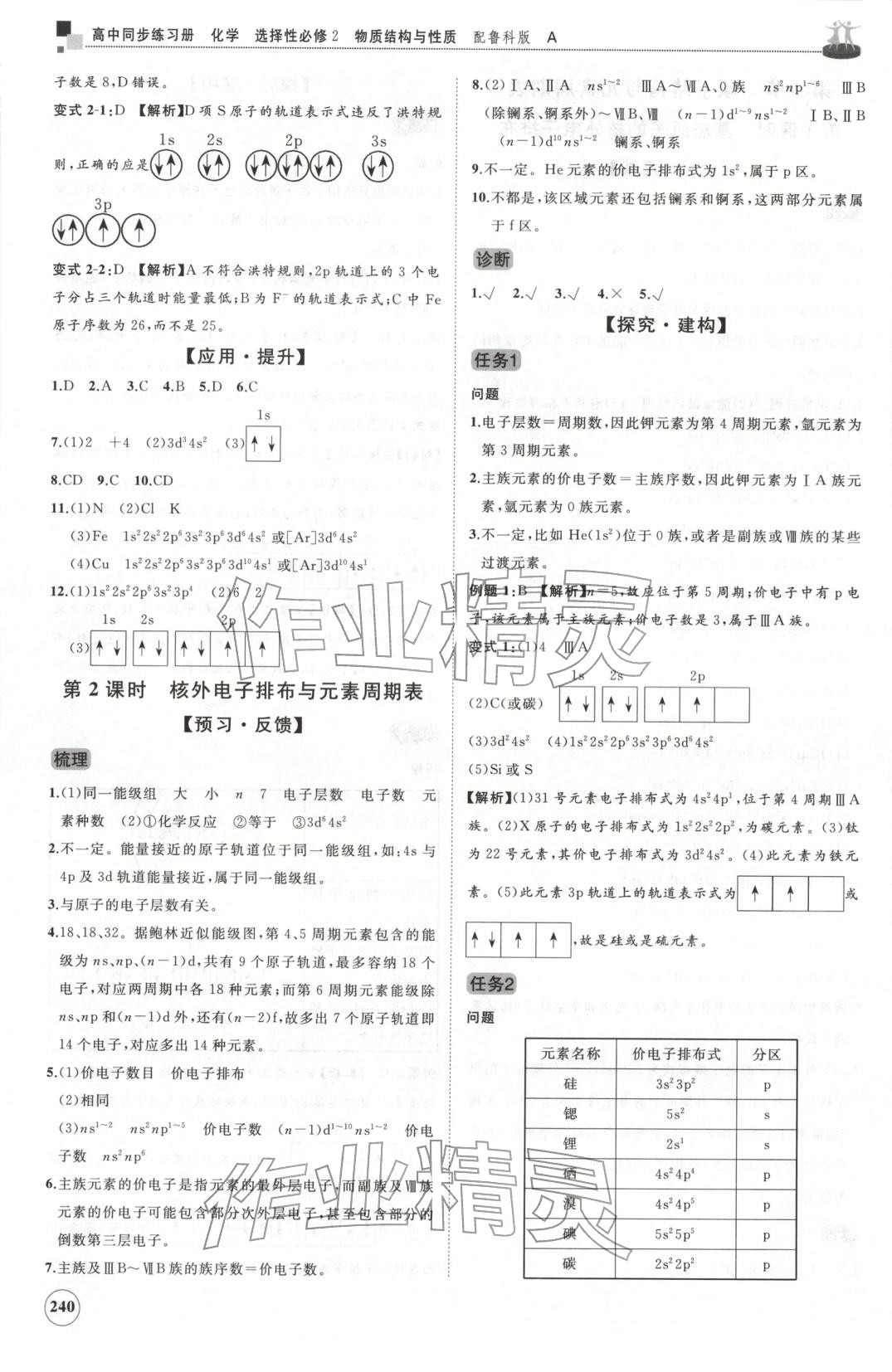 2025年同步練習(xí)冊山東友誼出版社高中化學(xué)選擇性必修第二冊魯科版A&nbsp;第4頁