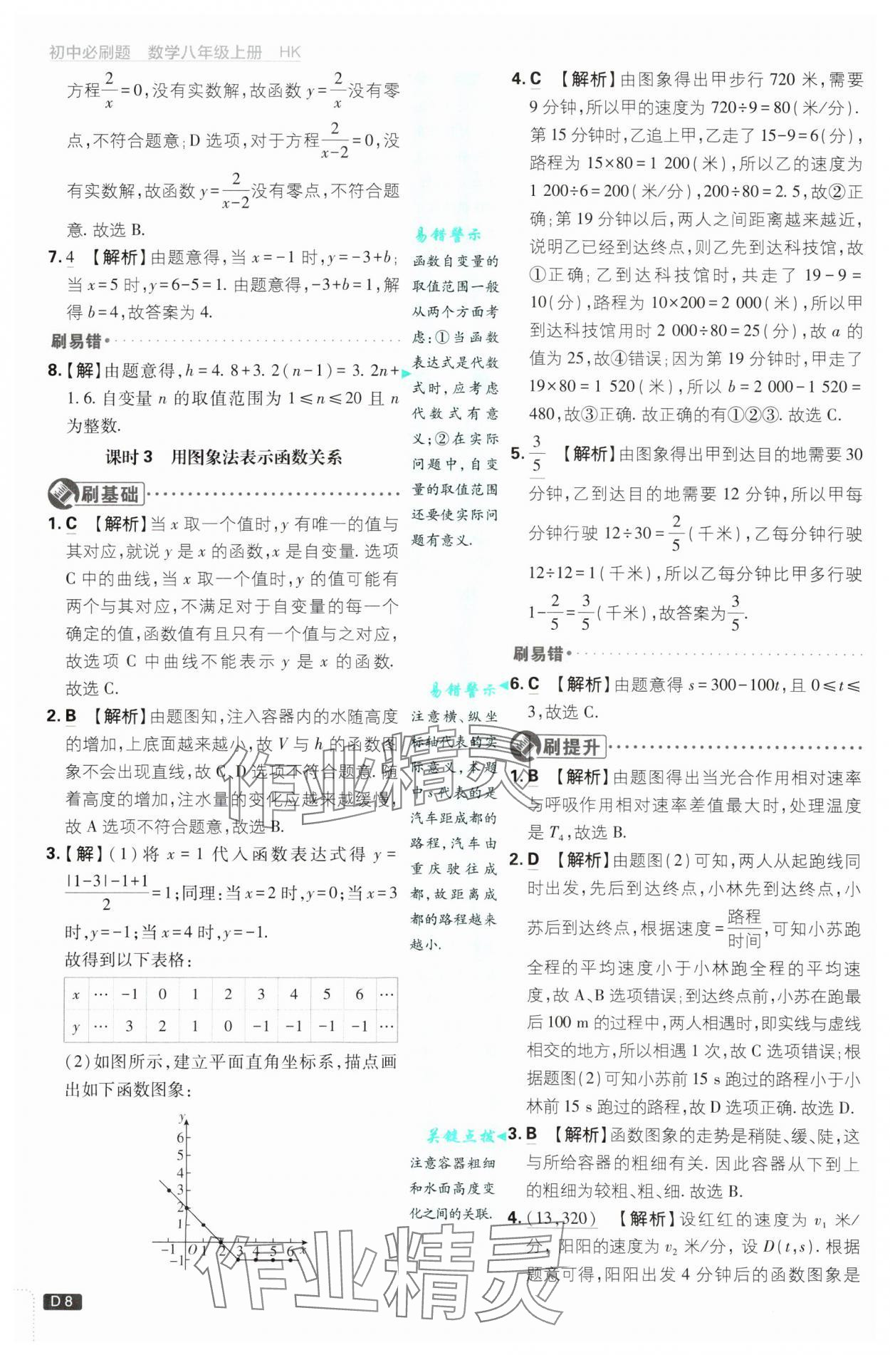 2024年初中必刷题八年级数学上册沪科版 参考答案第8页