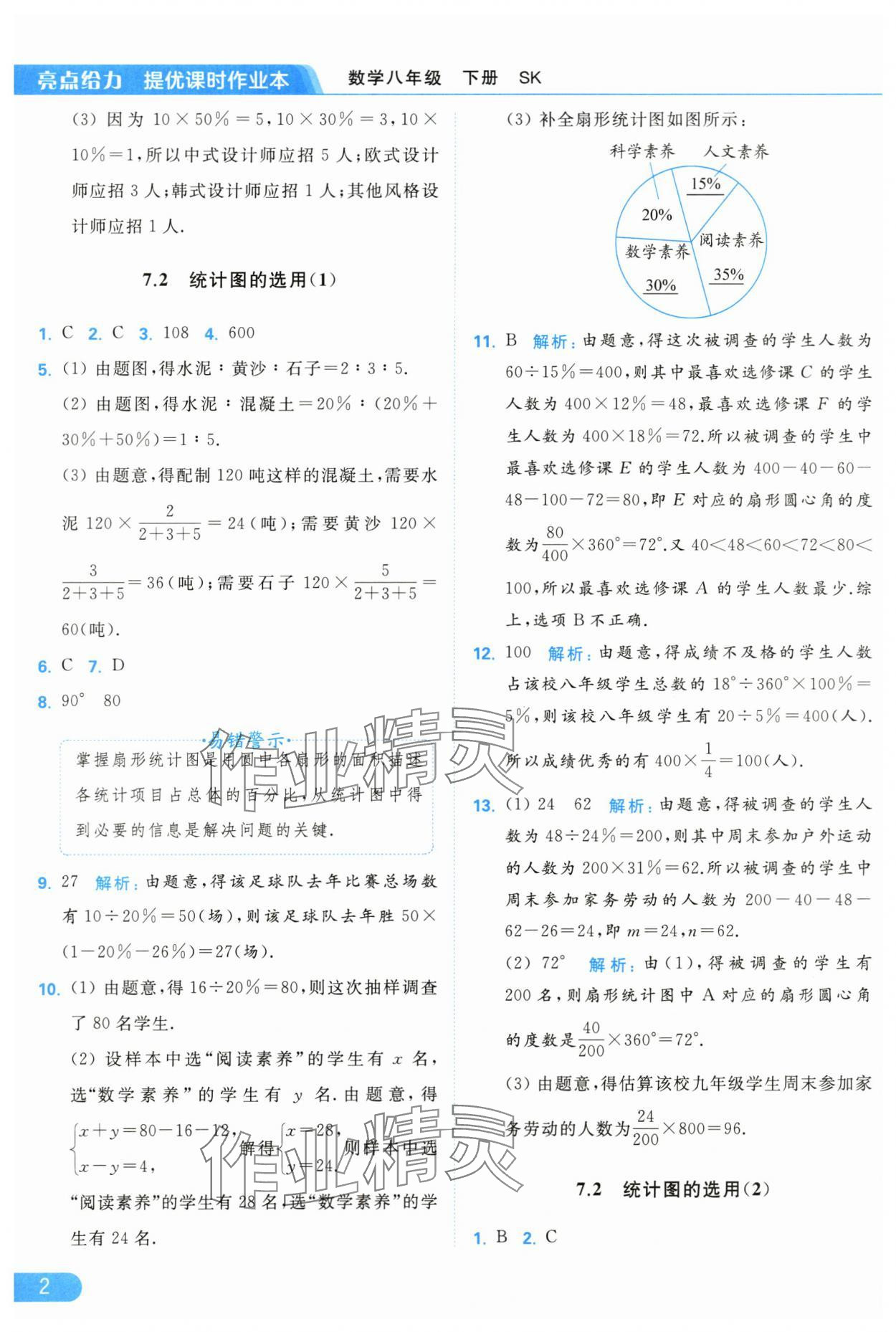 2024年亮点给力提优课时作业本八年级数学下册苏科版 第2页