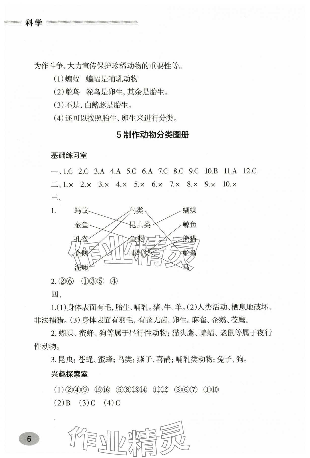 2025年新课堂学习与探究三年级科学上册青岛版&nbsp;第6页