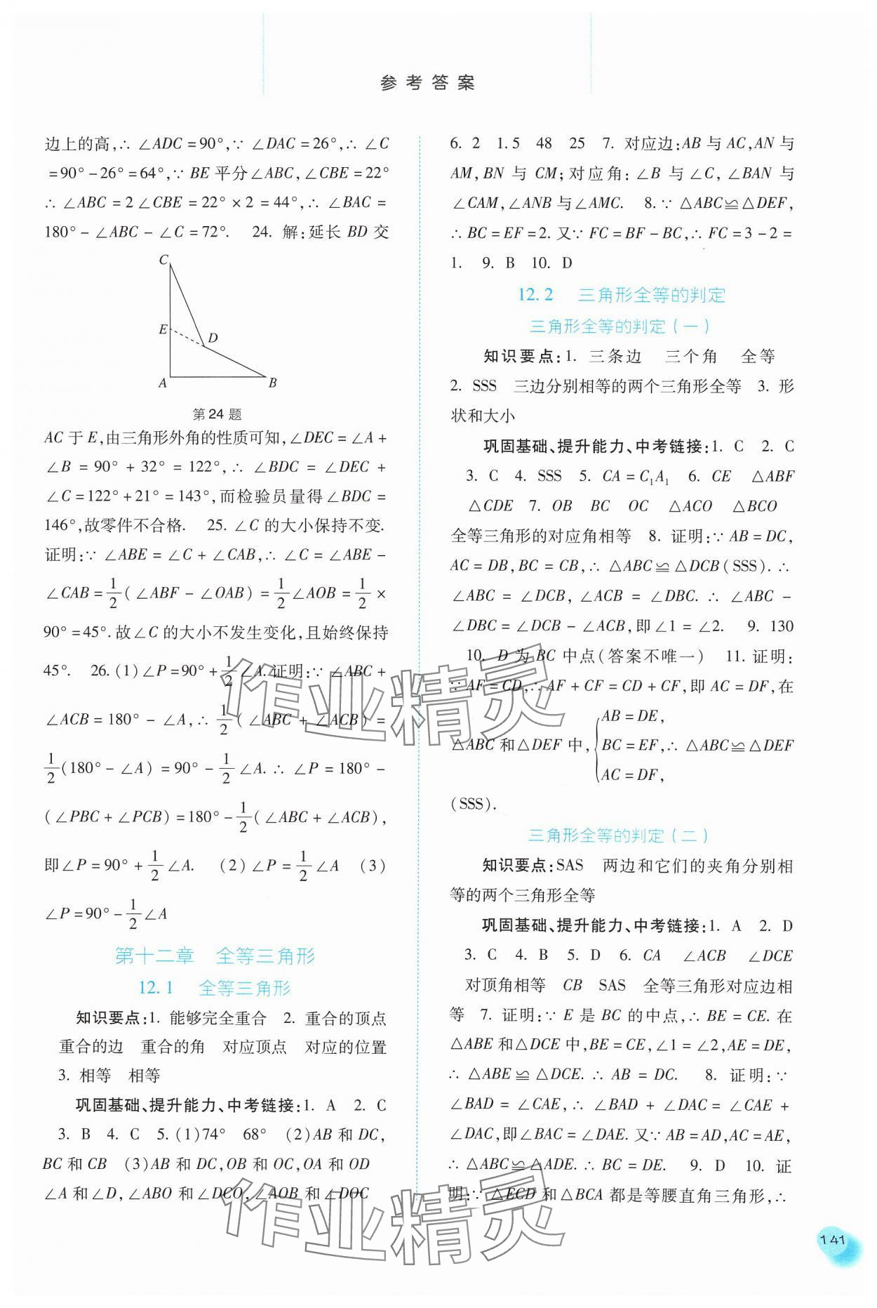 2024年同步训练河北人民出版社八年级数学上册人教版 第3页