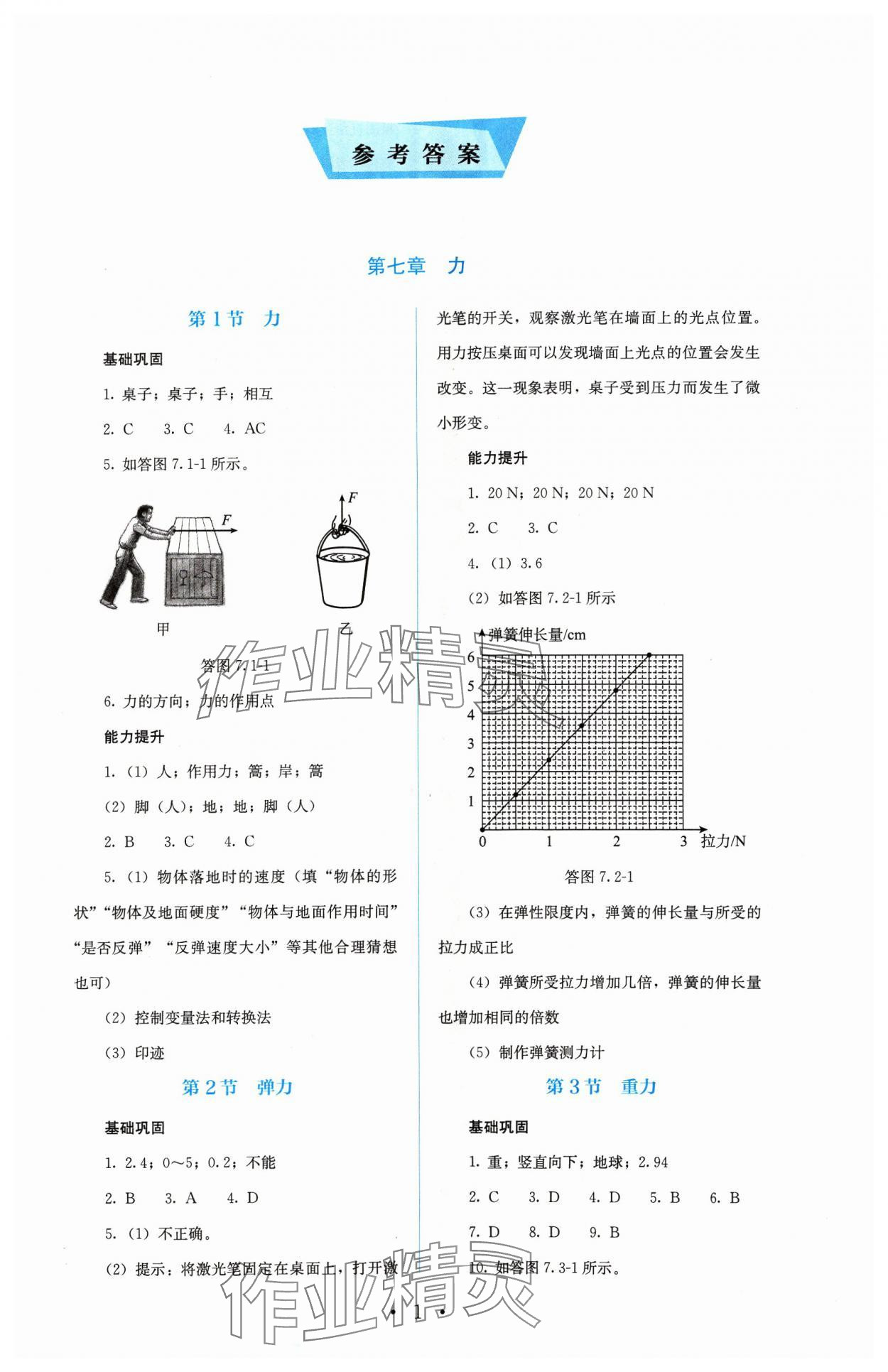 2024年人教金學(xué)典同步解析與測(cè)評(píng)八年級(jí)物理下冊(cè)人教版 第1頁(yè)